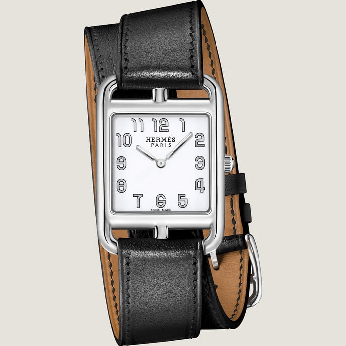 Noir Cape Cod Large Model 37 MM Double Tour Watch Strap