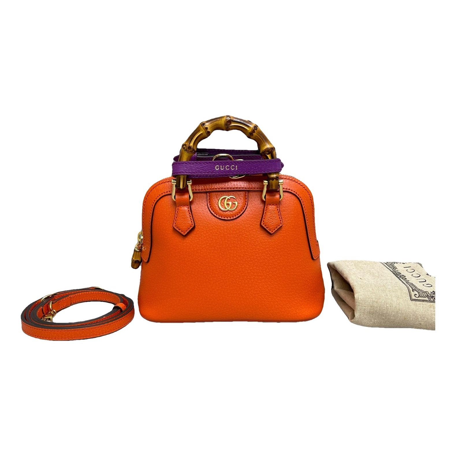Diana Bamboo leather handbag