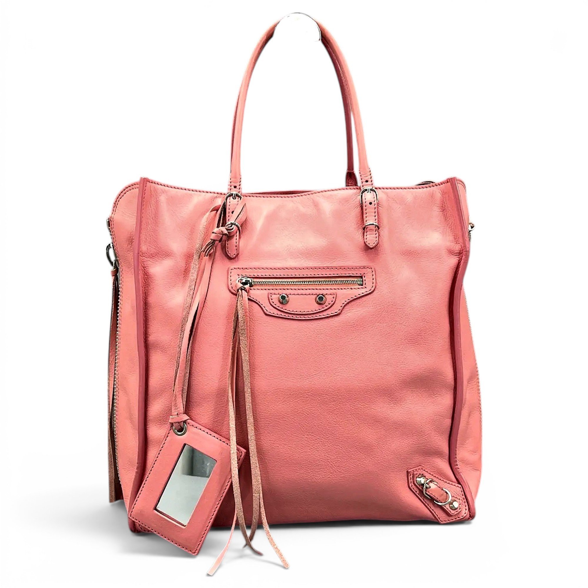 Papier leather handbag