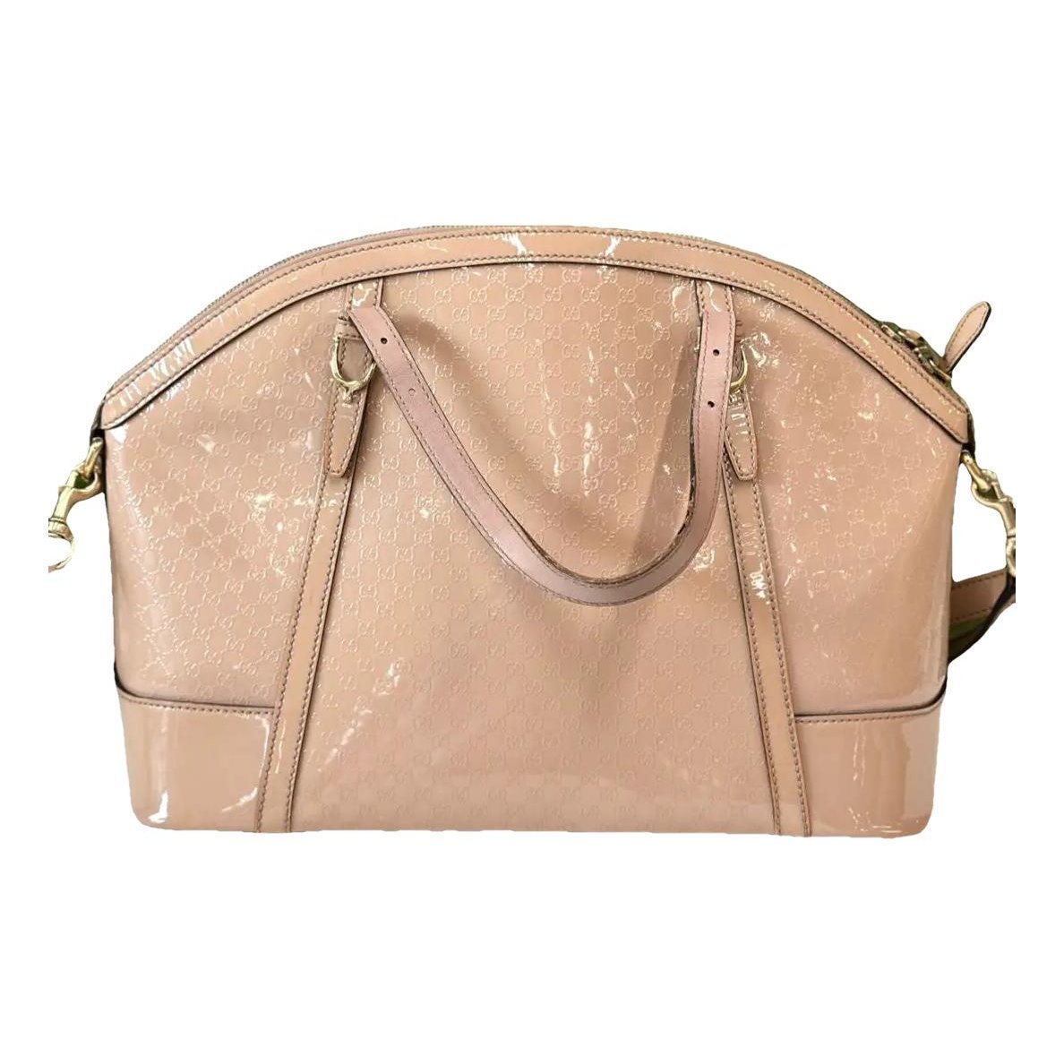 Ophidia Dome Top Handle patent leather crossbody bag