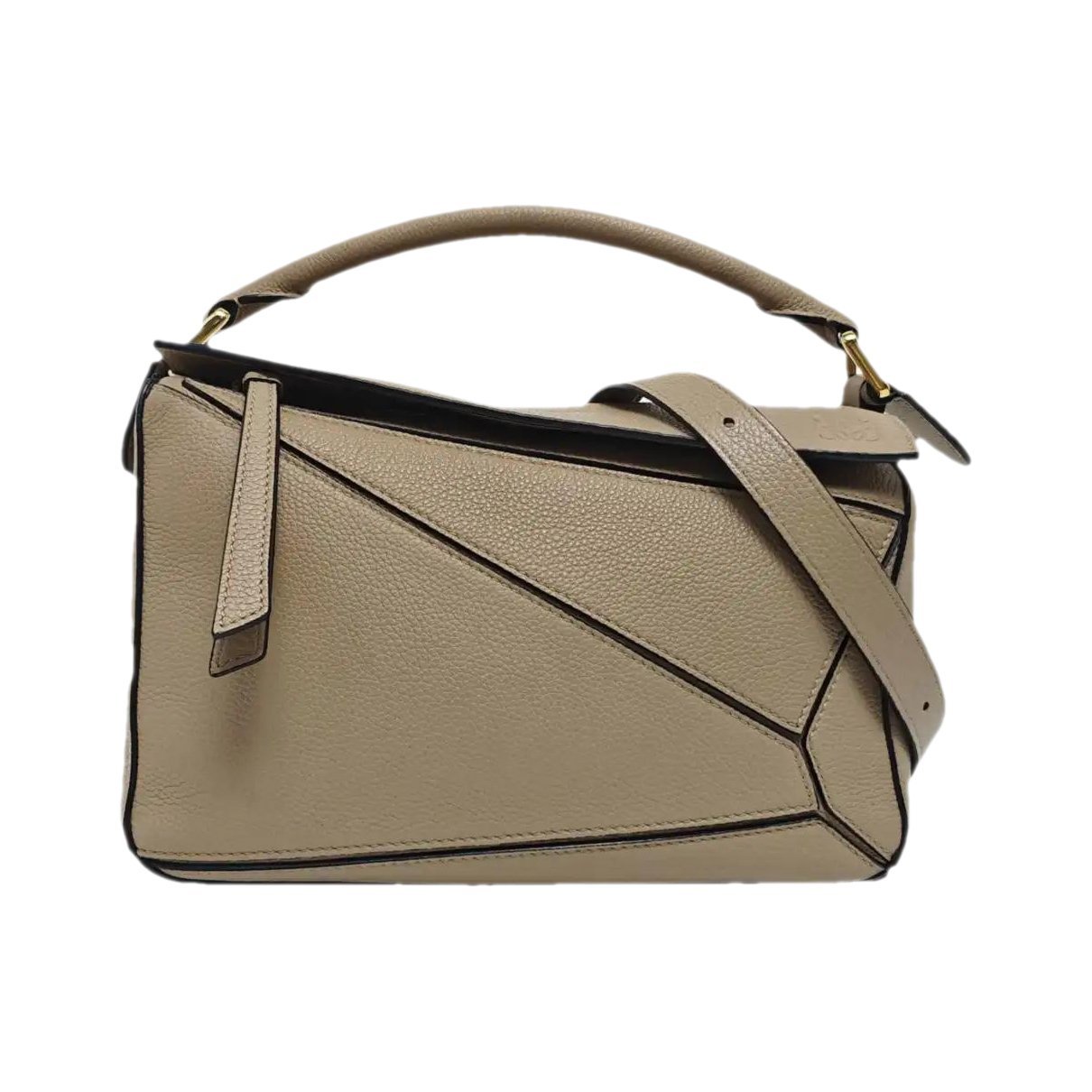 Puzzle leather crossbody bag