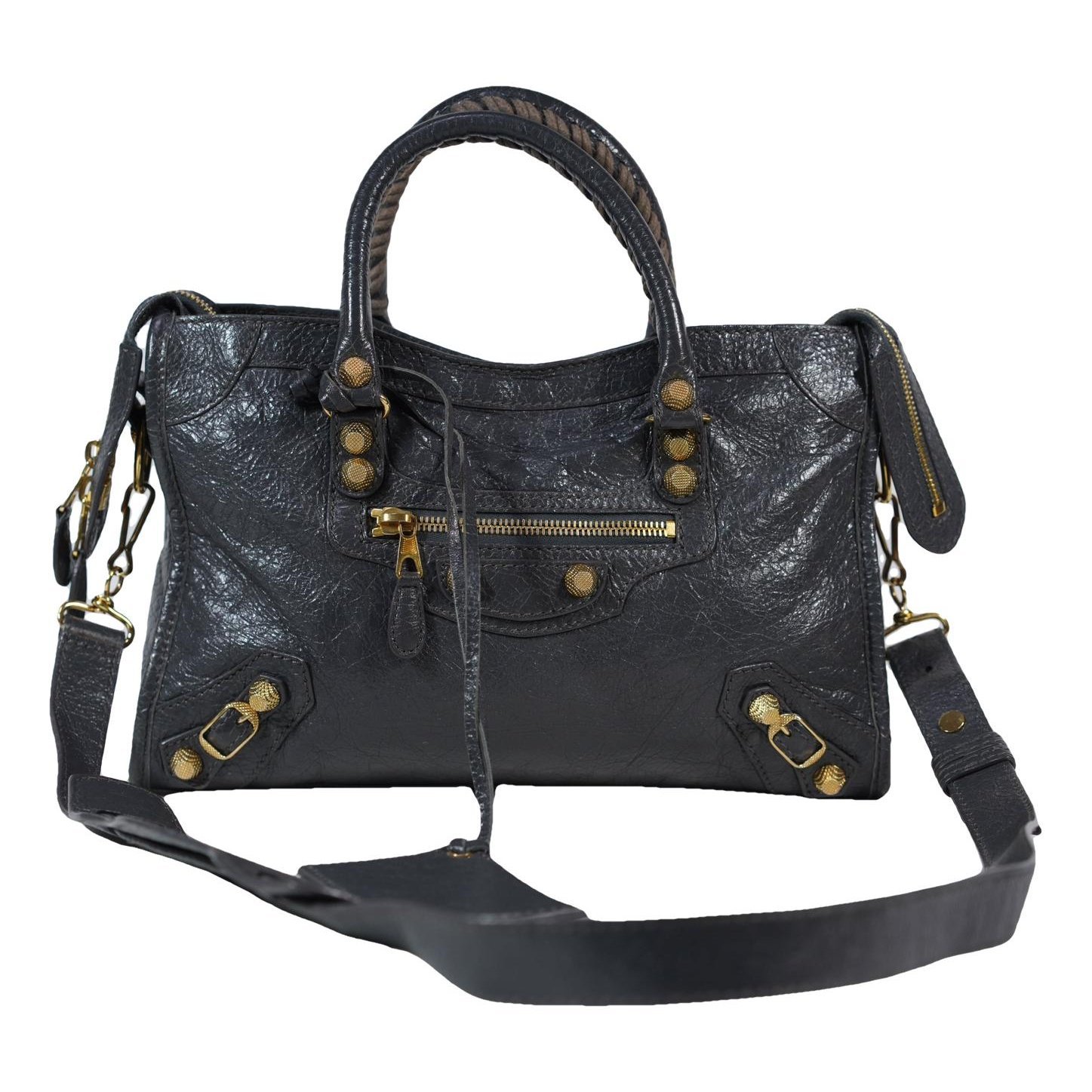 City leather handbag