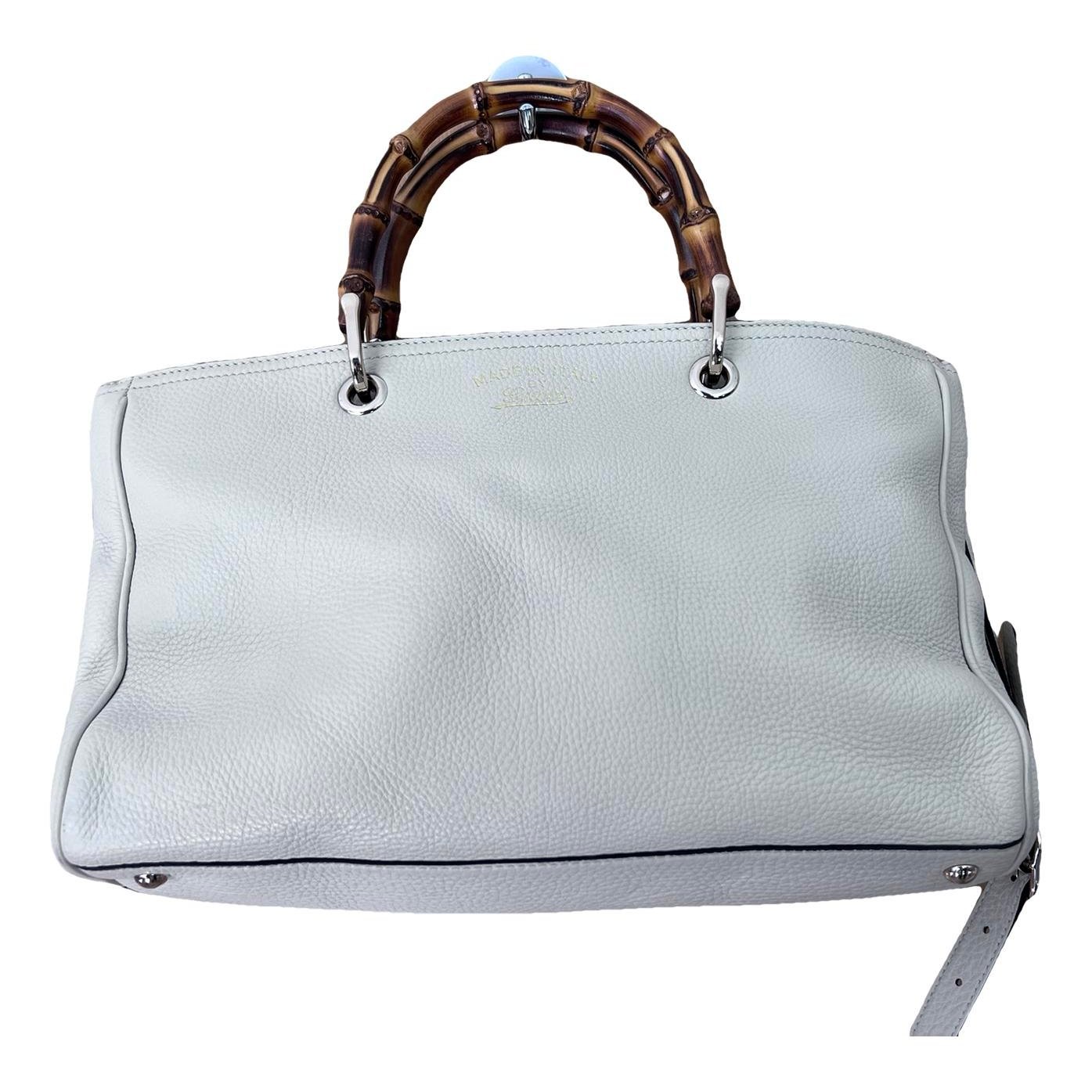 Bamboo Shopper leather tote