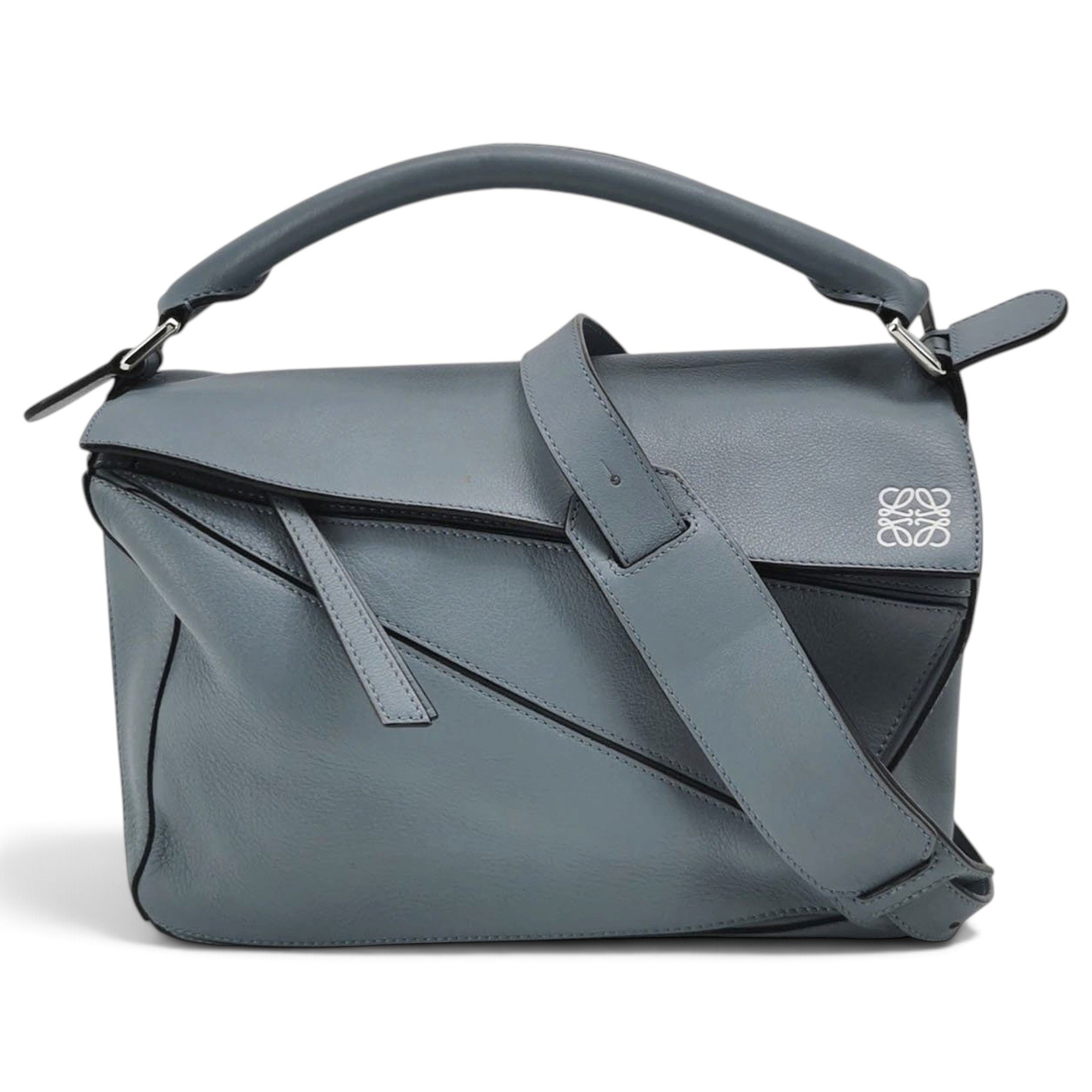 Puzzle leather handbag