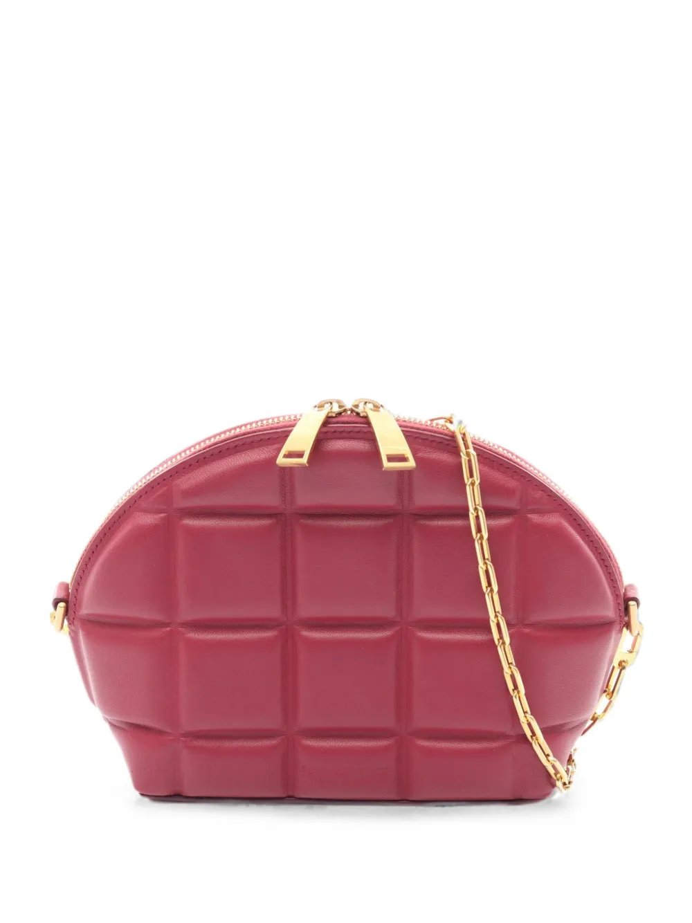 2000s padded leather cross body bag