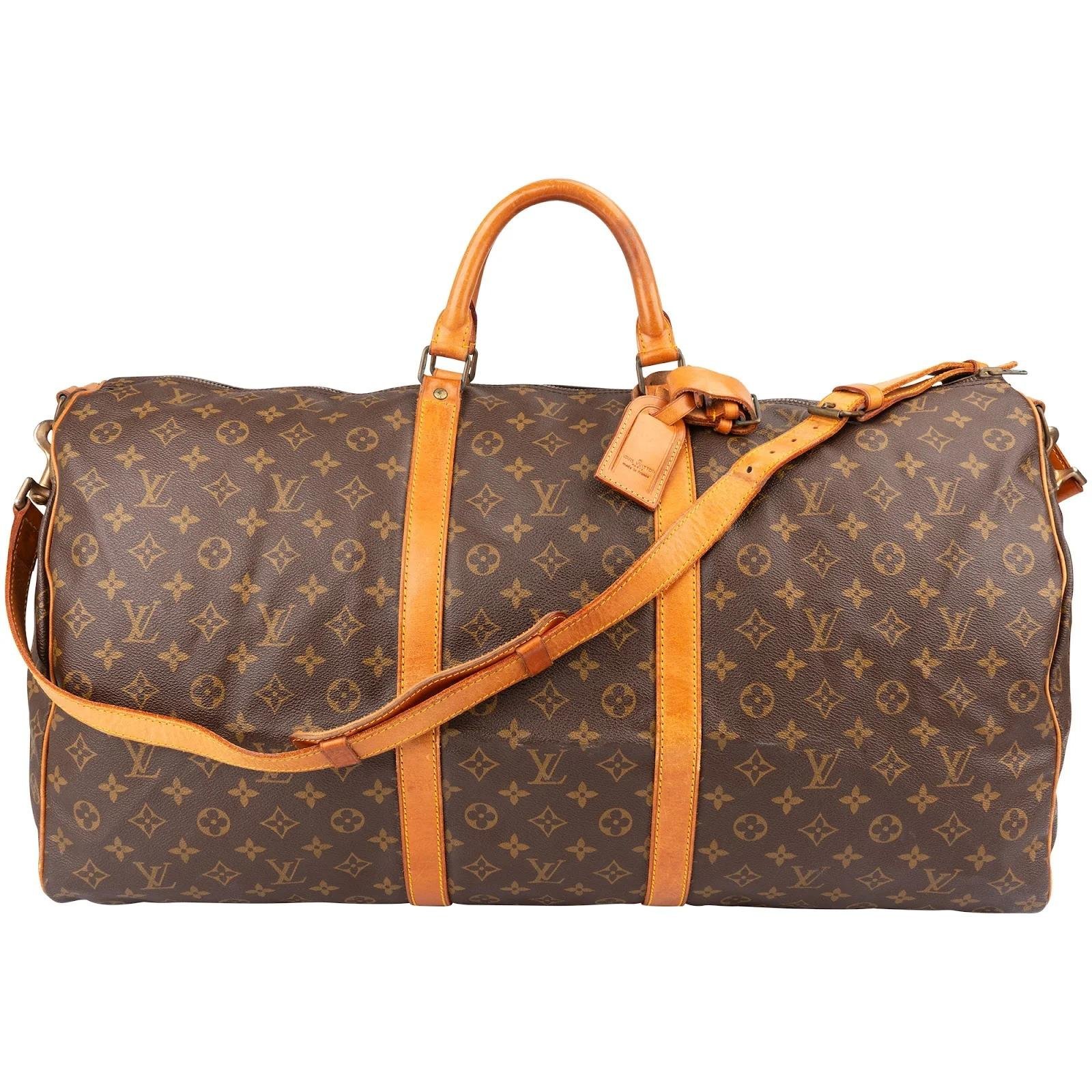 Keepall leather travel bag