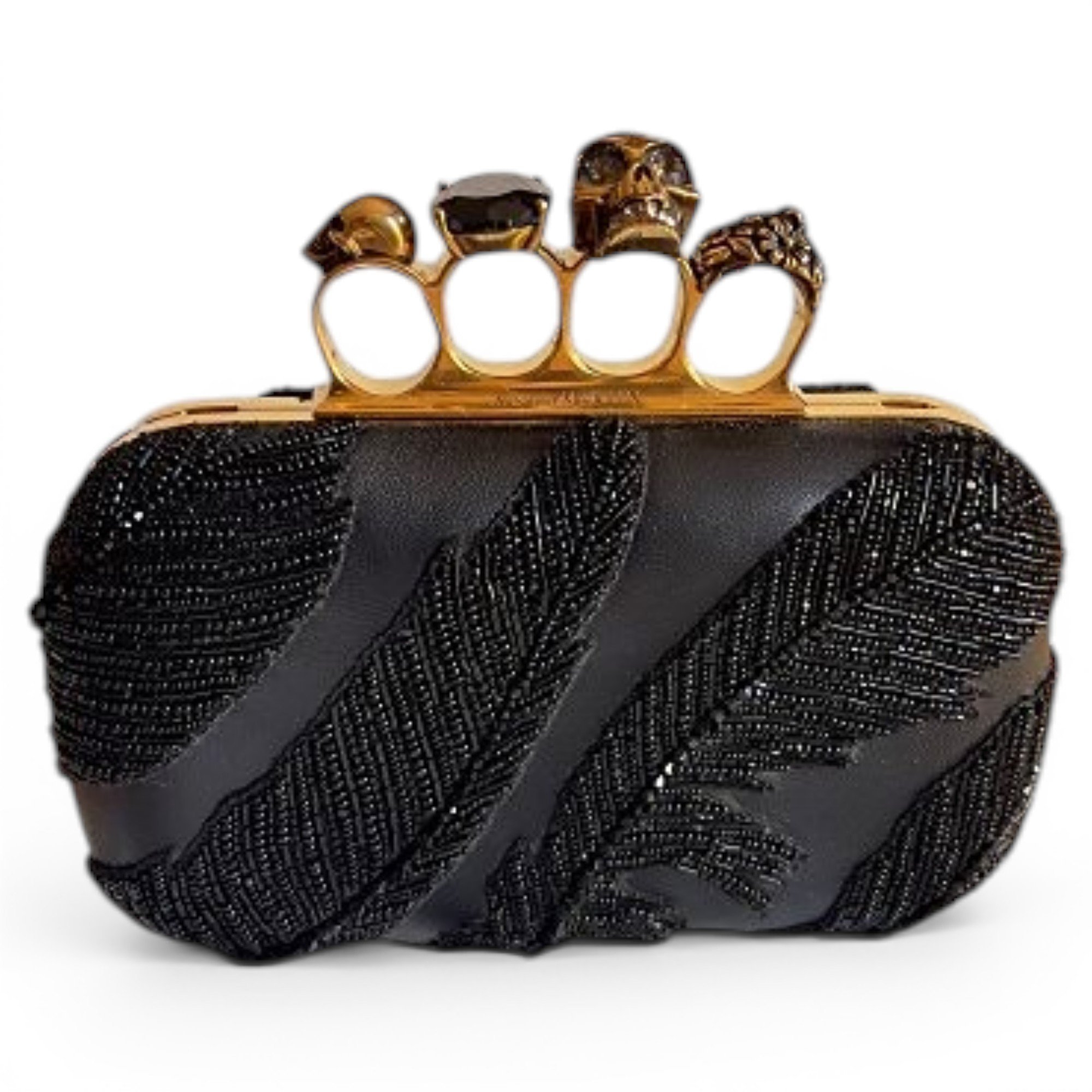 Alexander McQueen Knuckle leather clutch bag