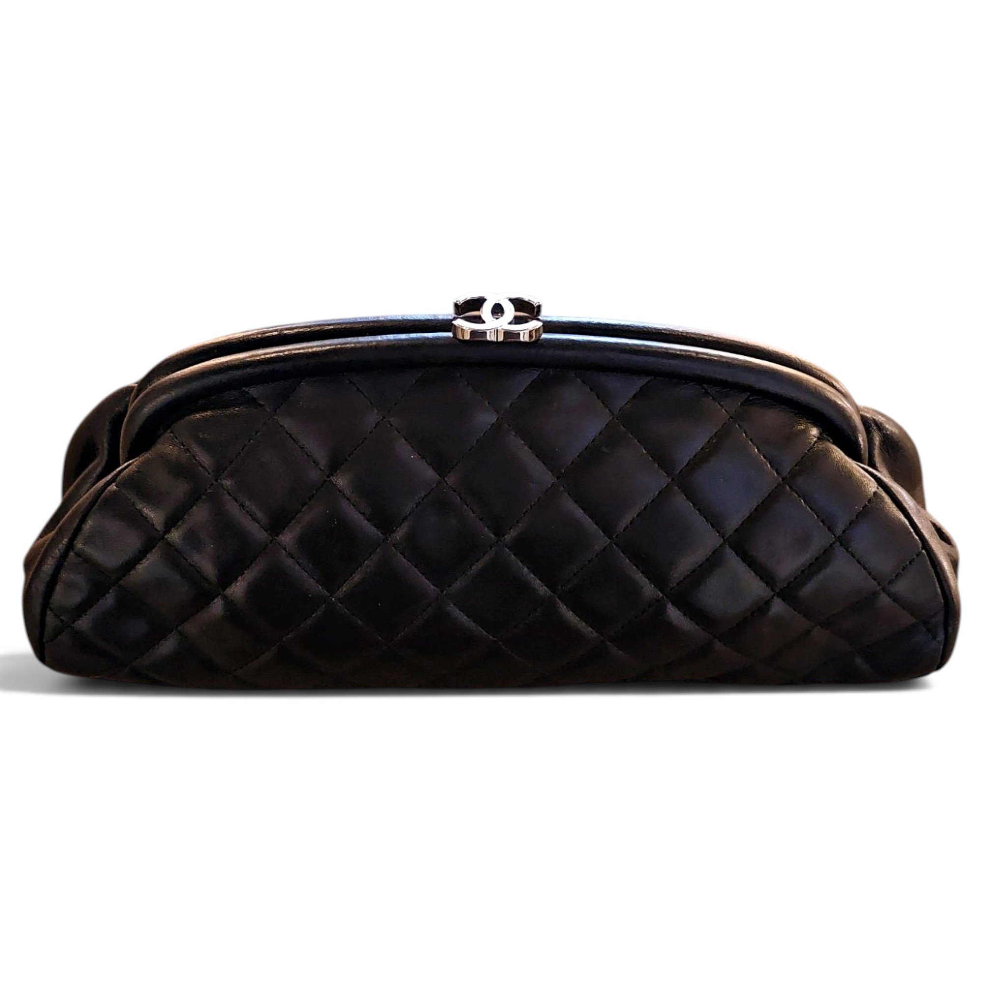 Leather clutch bag