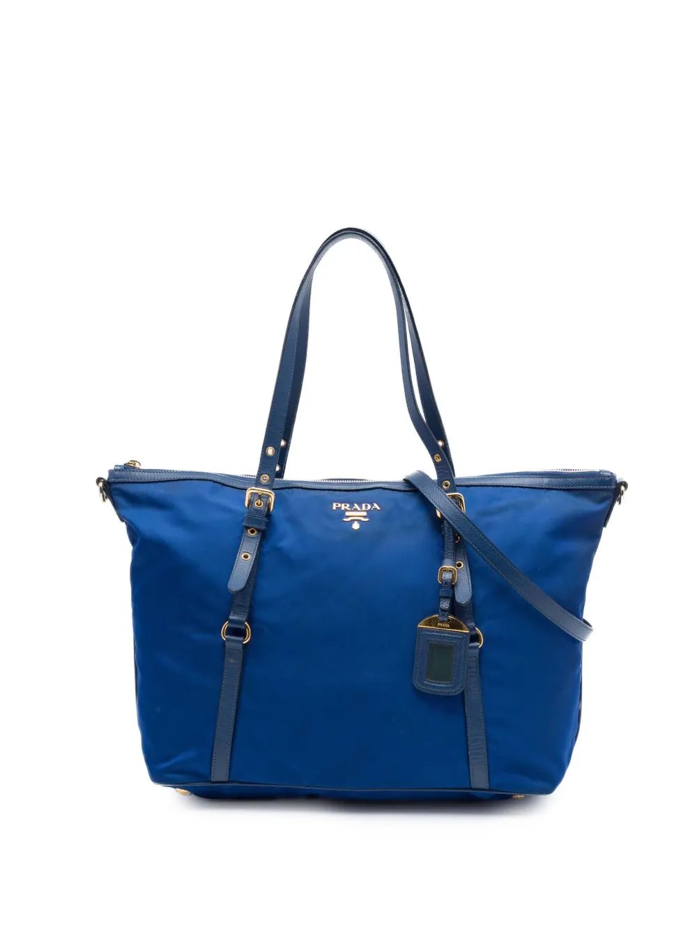 2010-2026 Saffiano Trimmed Tessuto Zip Top Convertible Tote satchel