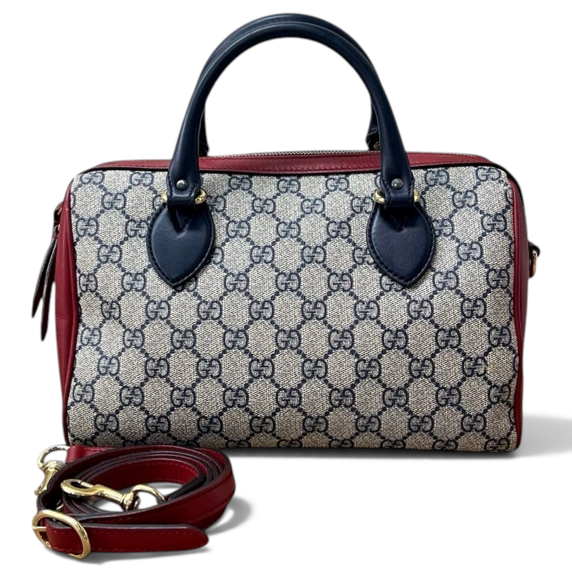 Boston leather bowling bag