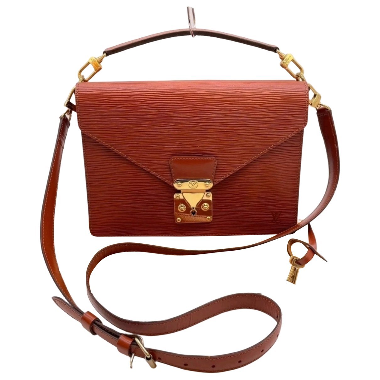 Biface leather handbag
