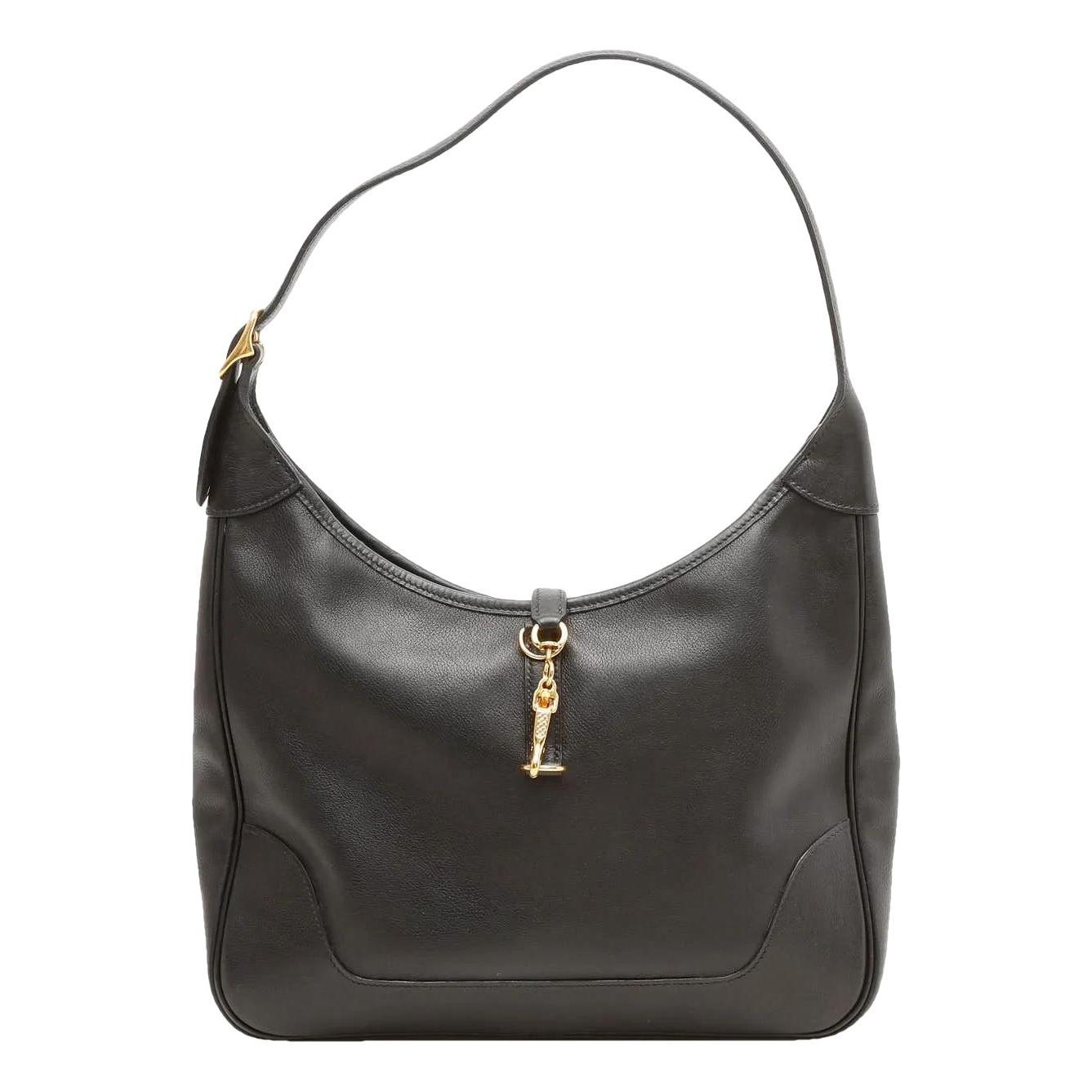 Trim leather handbag