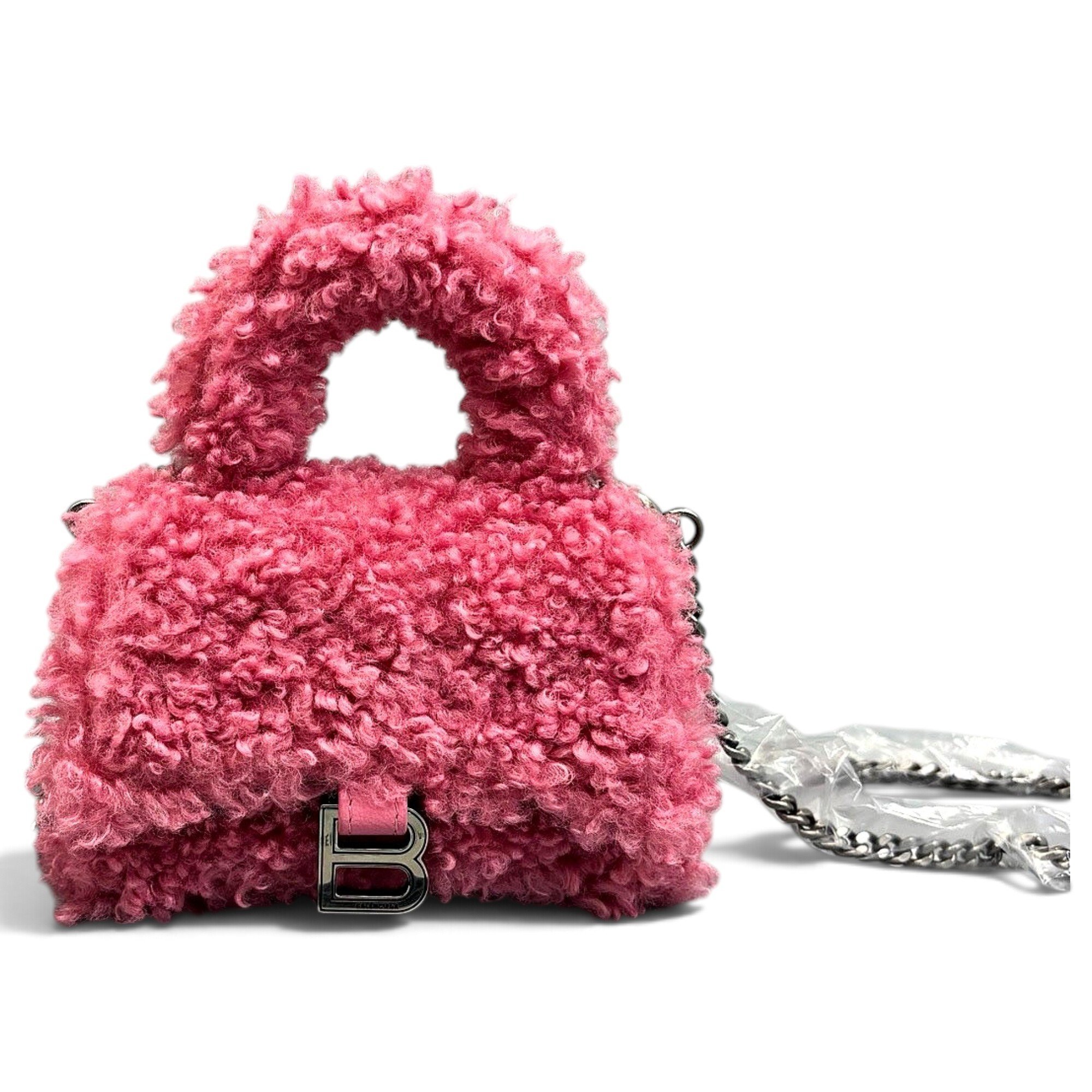 Balenciaga Hourglass wool handbag