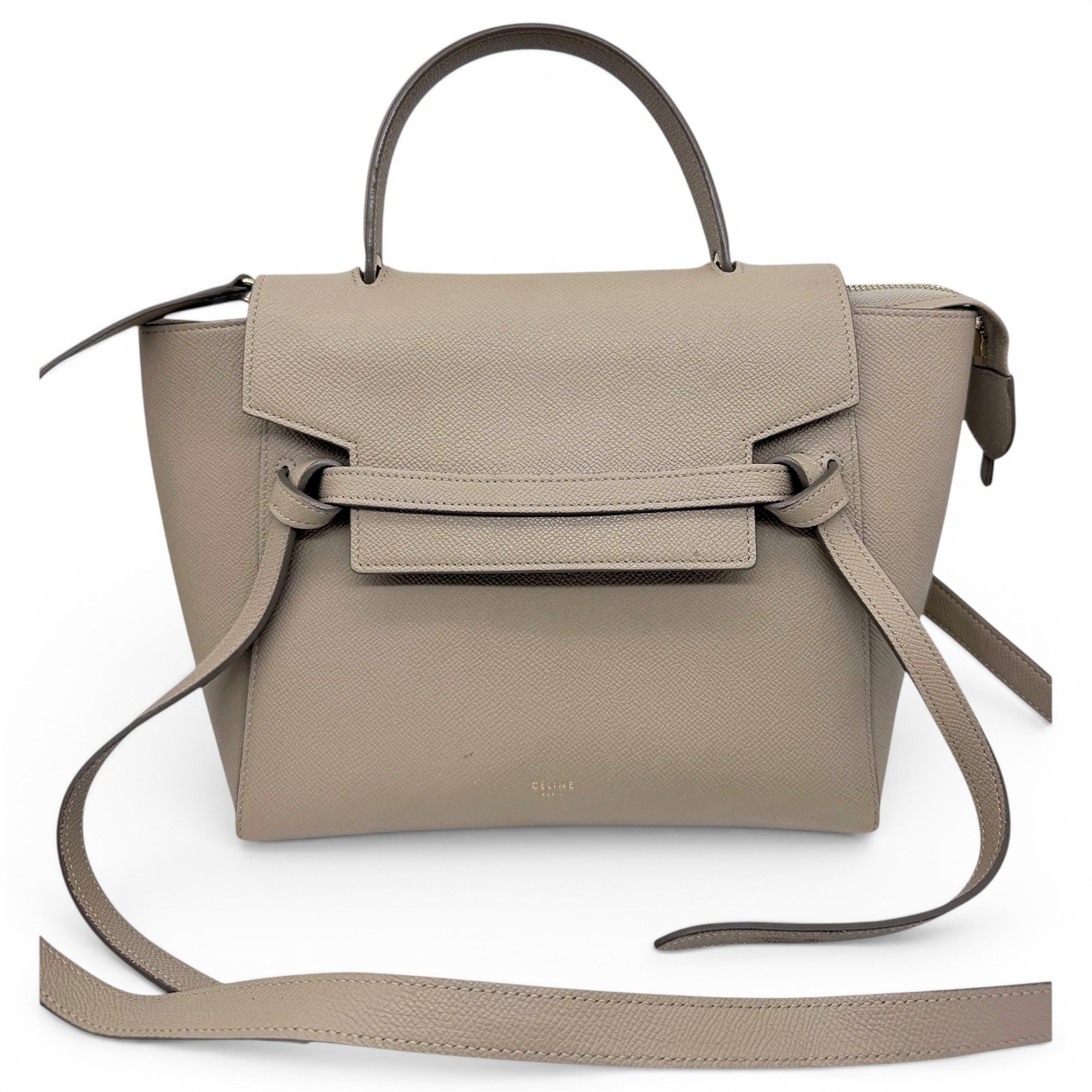 Belt leather handbag