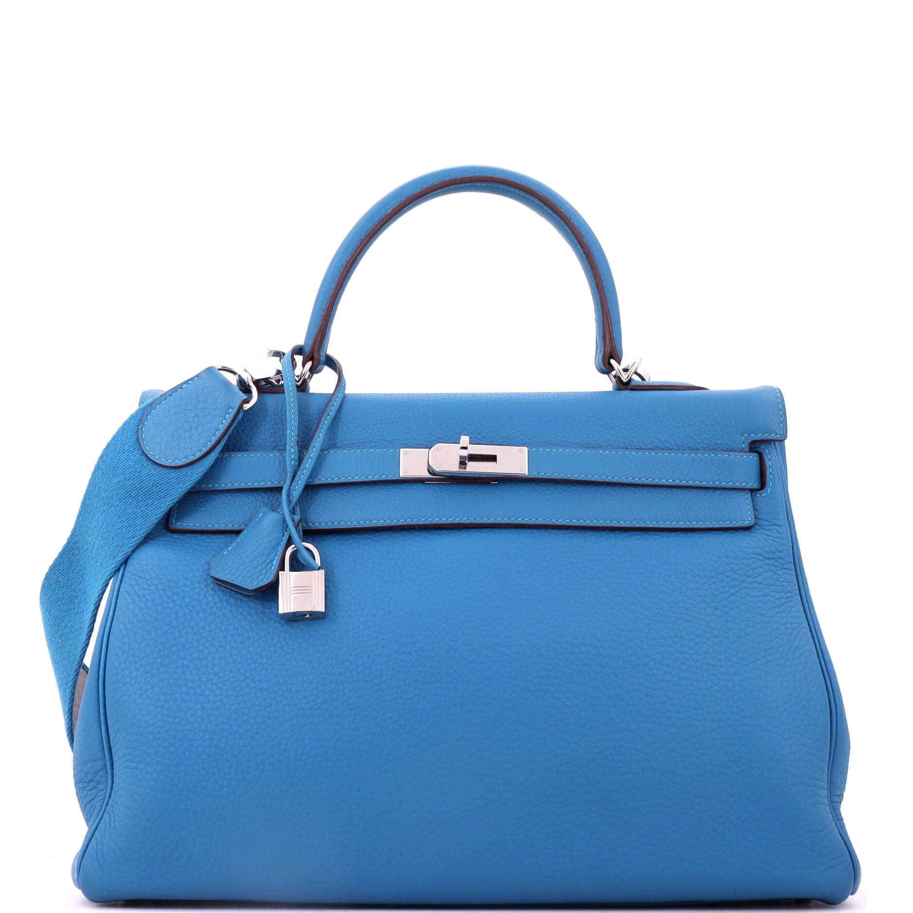 Kelly Amazone Handbag Mykonos Togo with Palladium Hardware 35