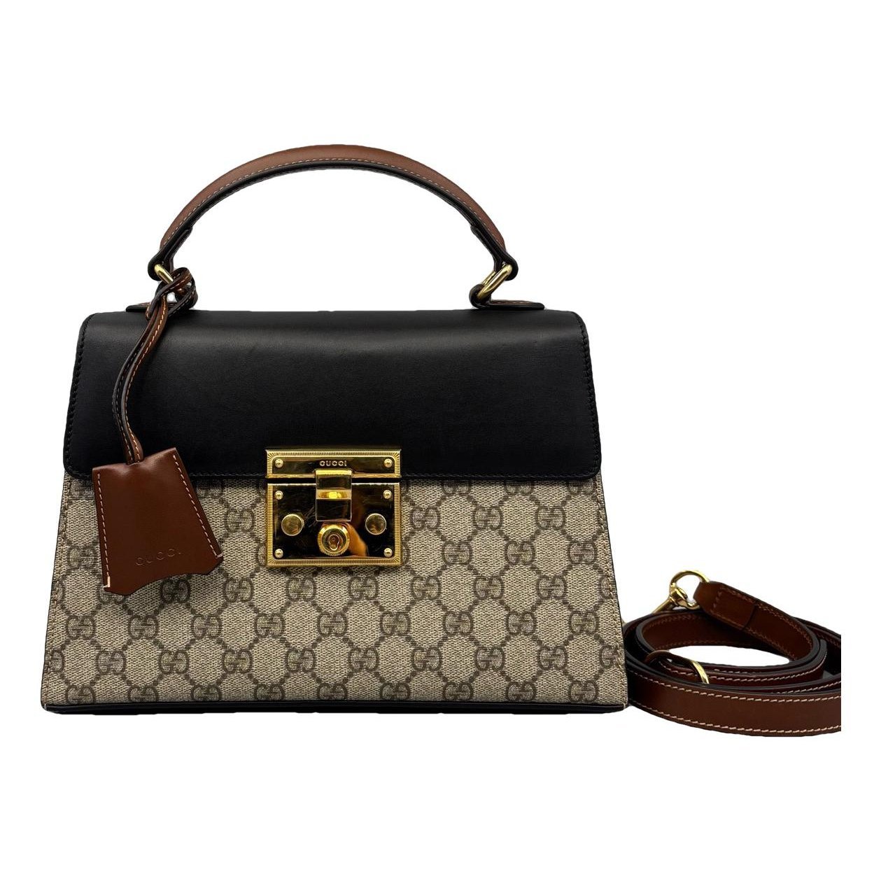 Padlock vinyl handbag