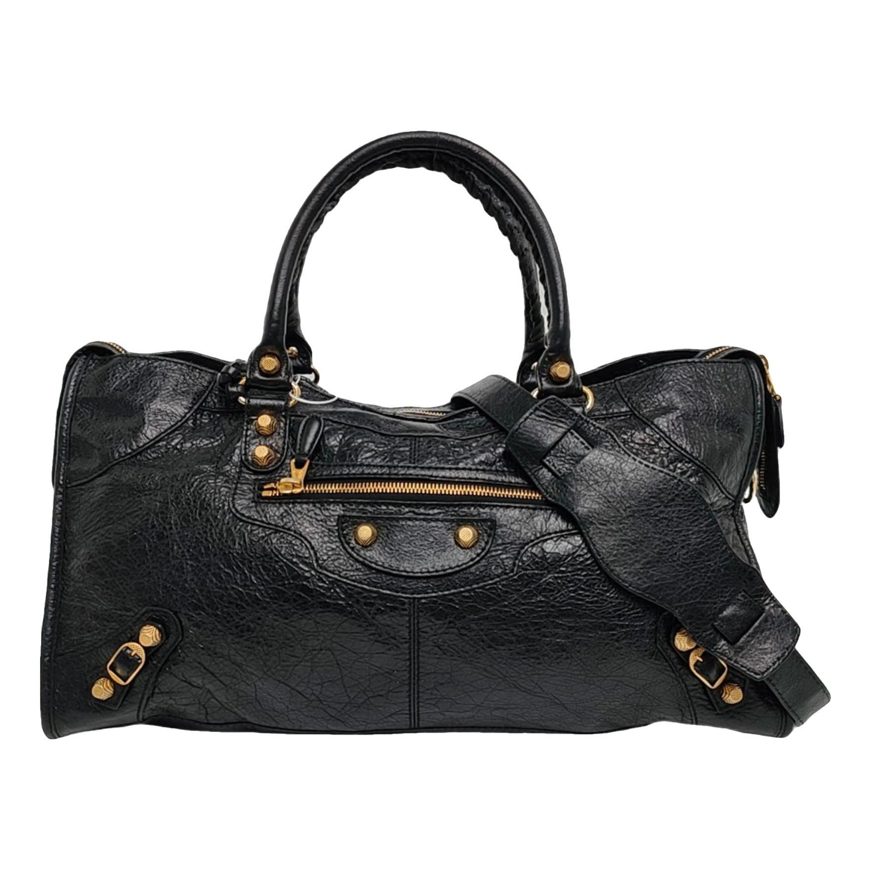 Balenciaga Classic Metalic leather crossbody bag