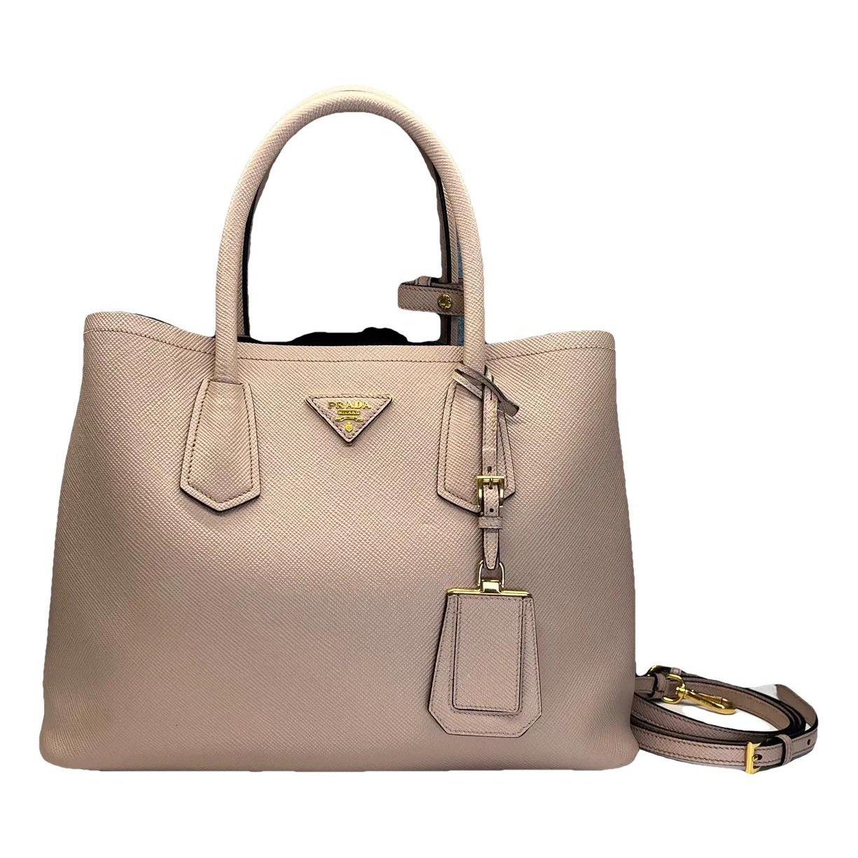 Double leather crossbody bag