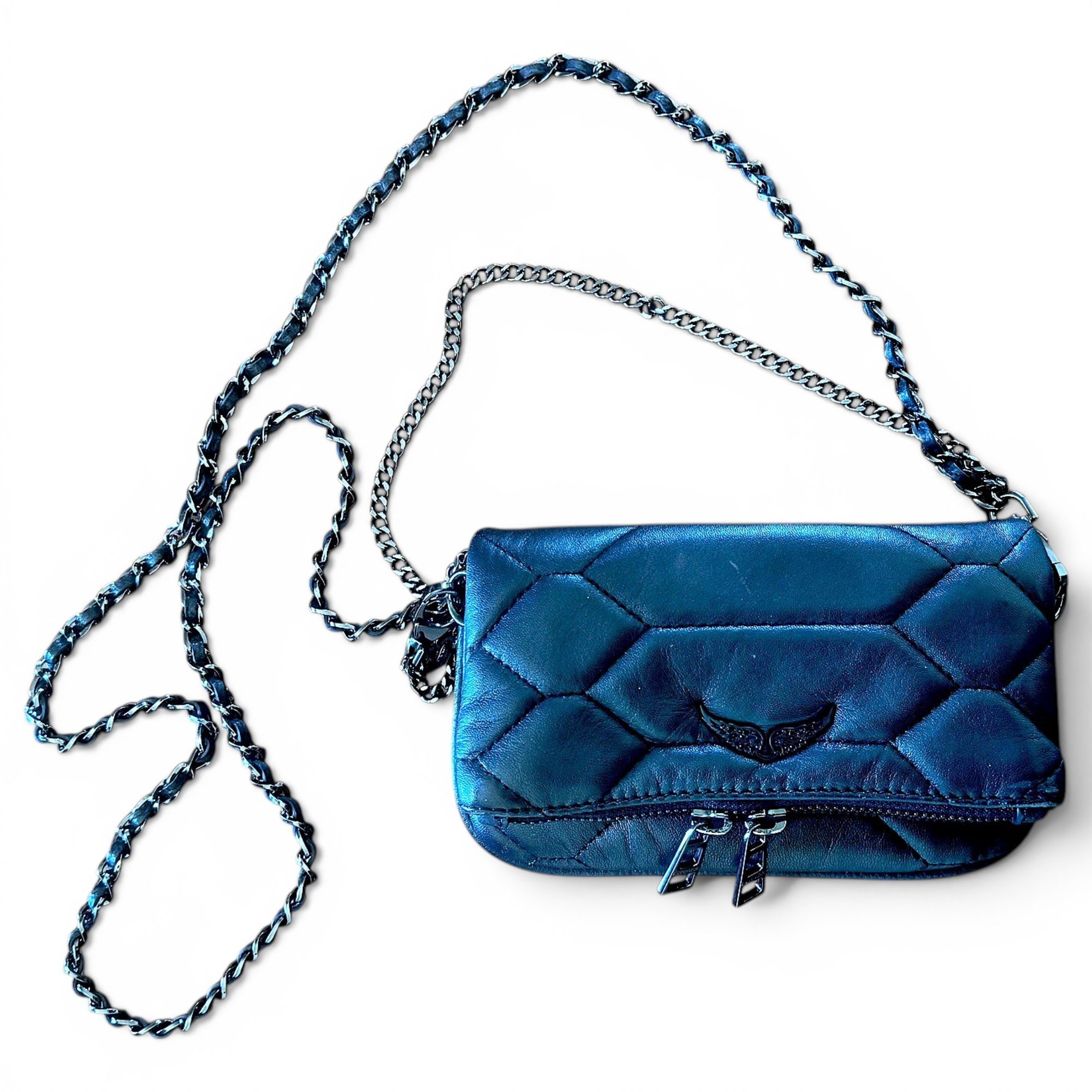 Rock leather crossbody bag