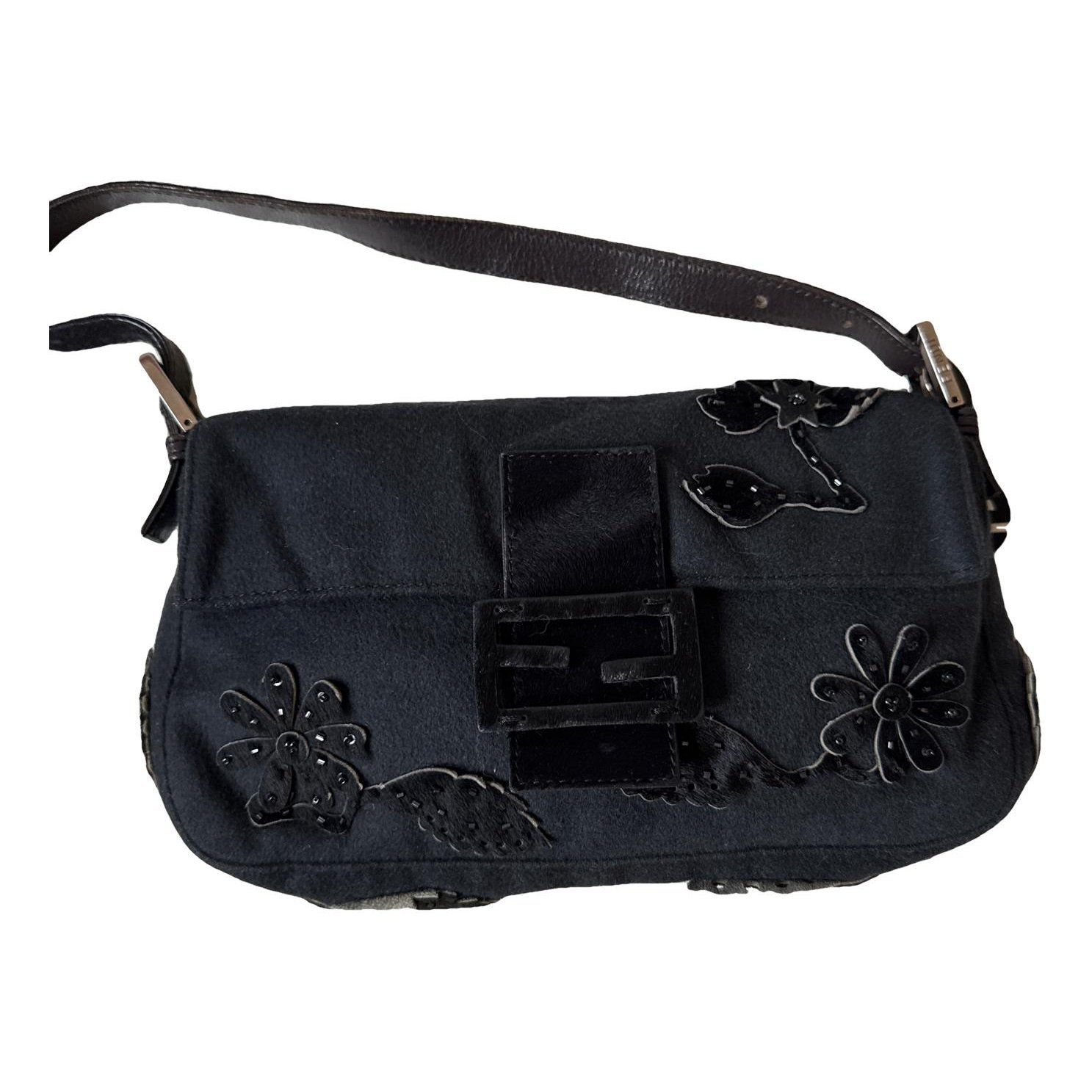 Baguette pony-style calfskin handbag
