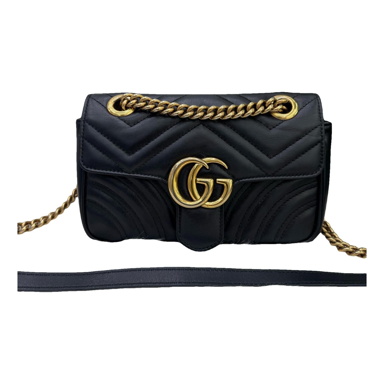 GG Marmont Flap leather handbag
