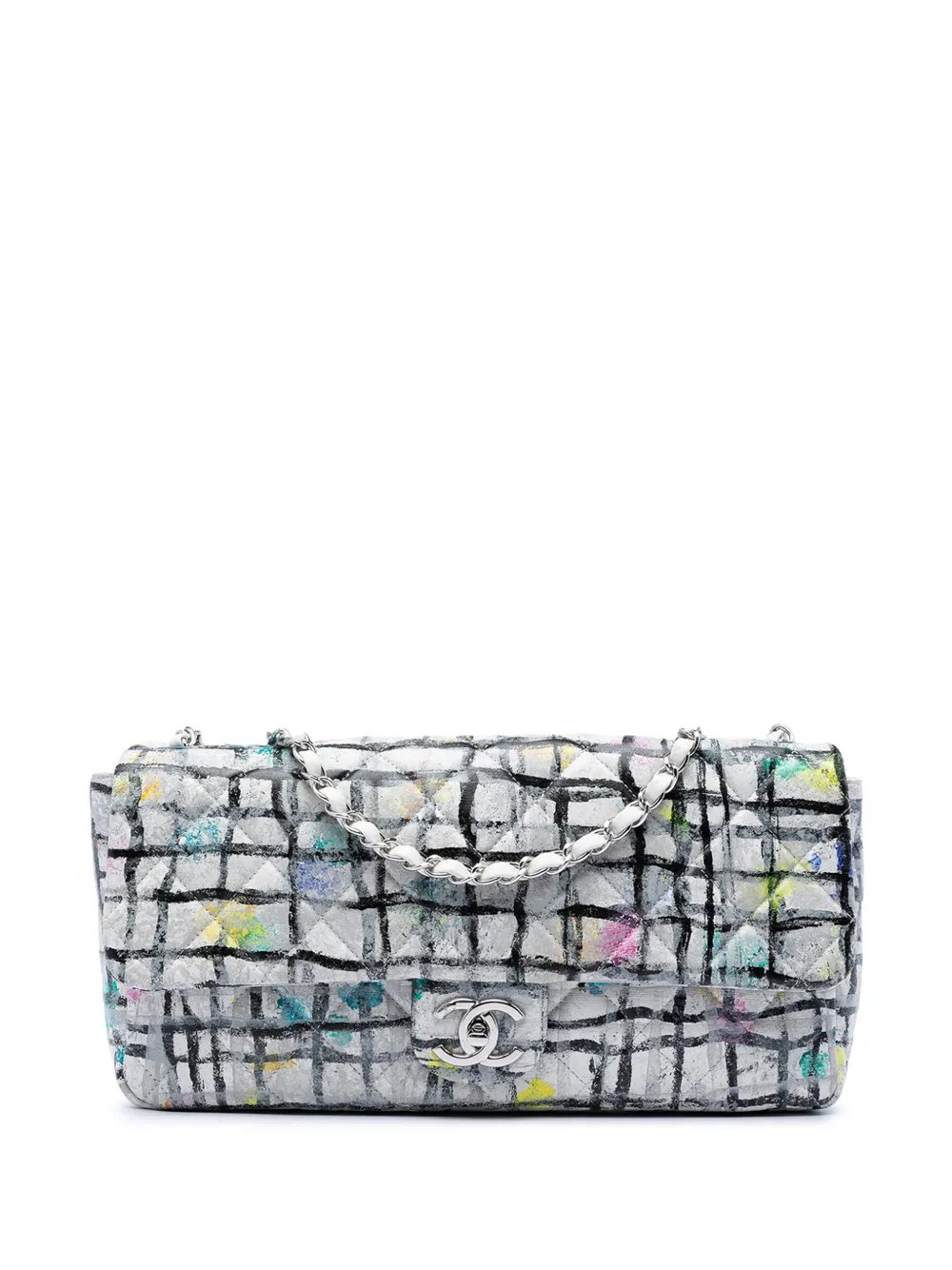 2014 Medium Calfskin Hand Painted Graffiti Flap shoulder bag