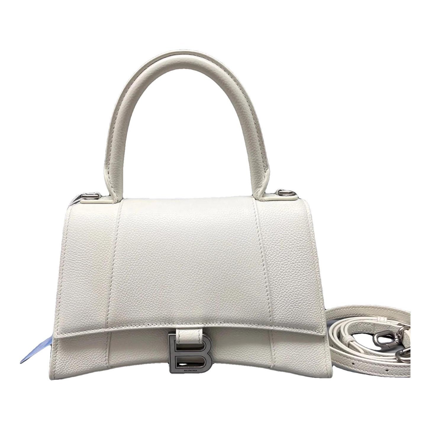 Hourglass leather handbag