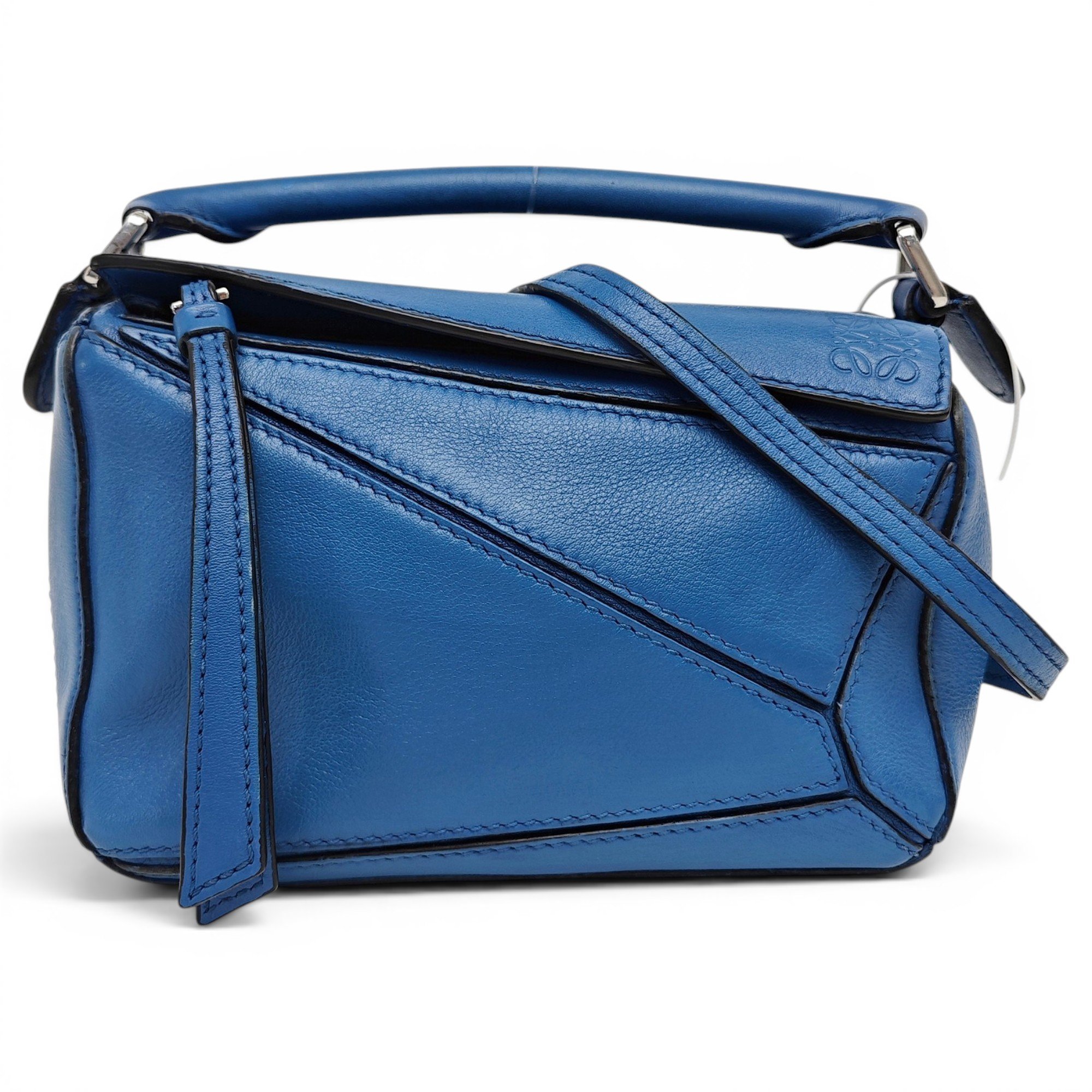 Puzzle leather handbag