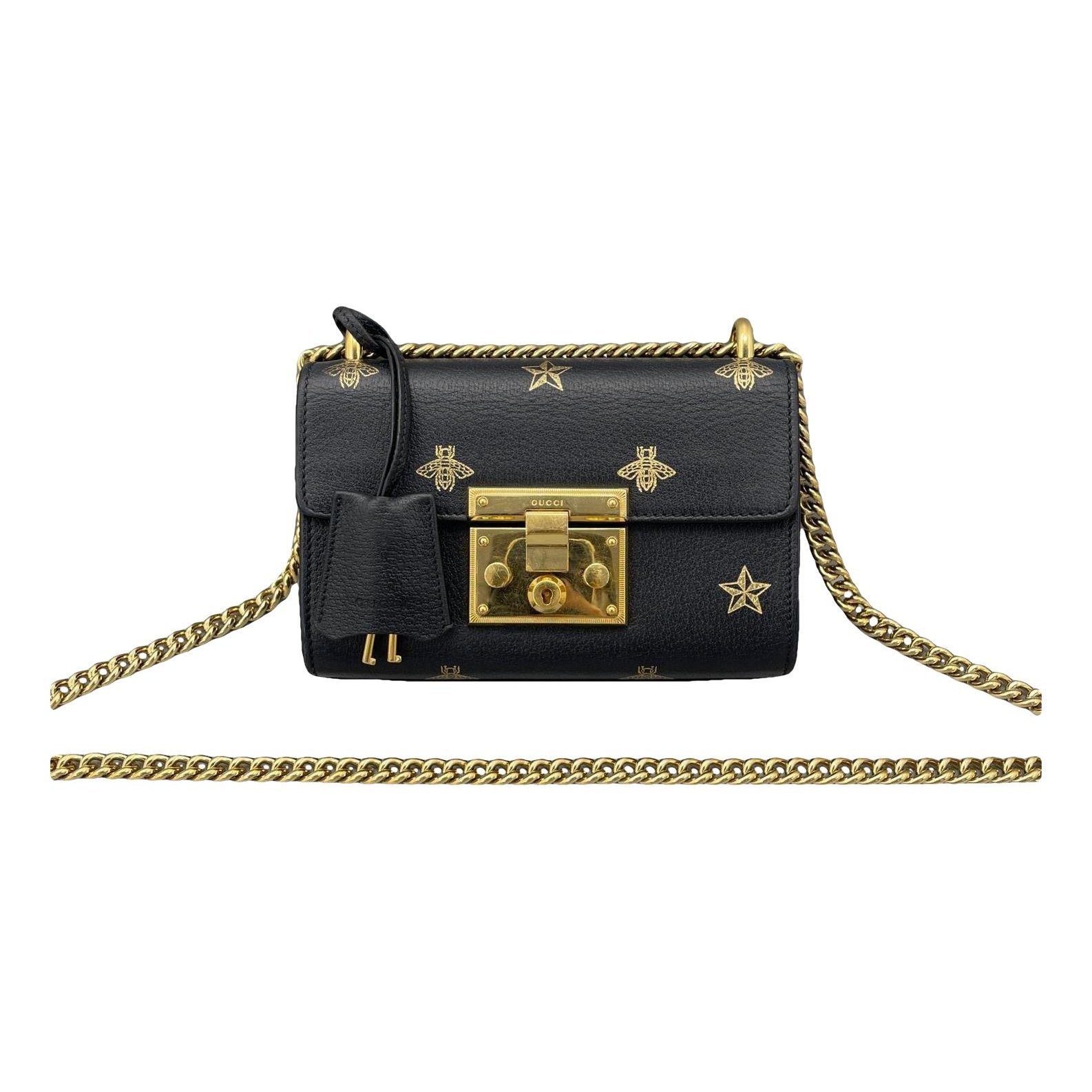 Padlock leather handbag