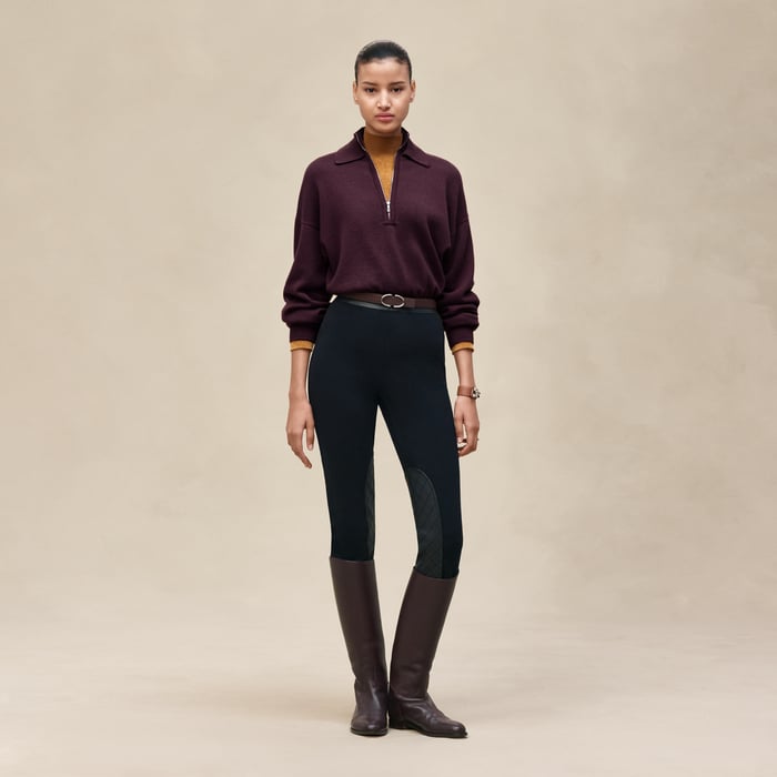 Rouge Bordeaux High Collar Sweater