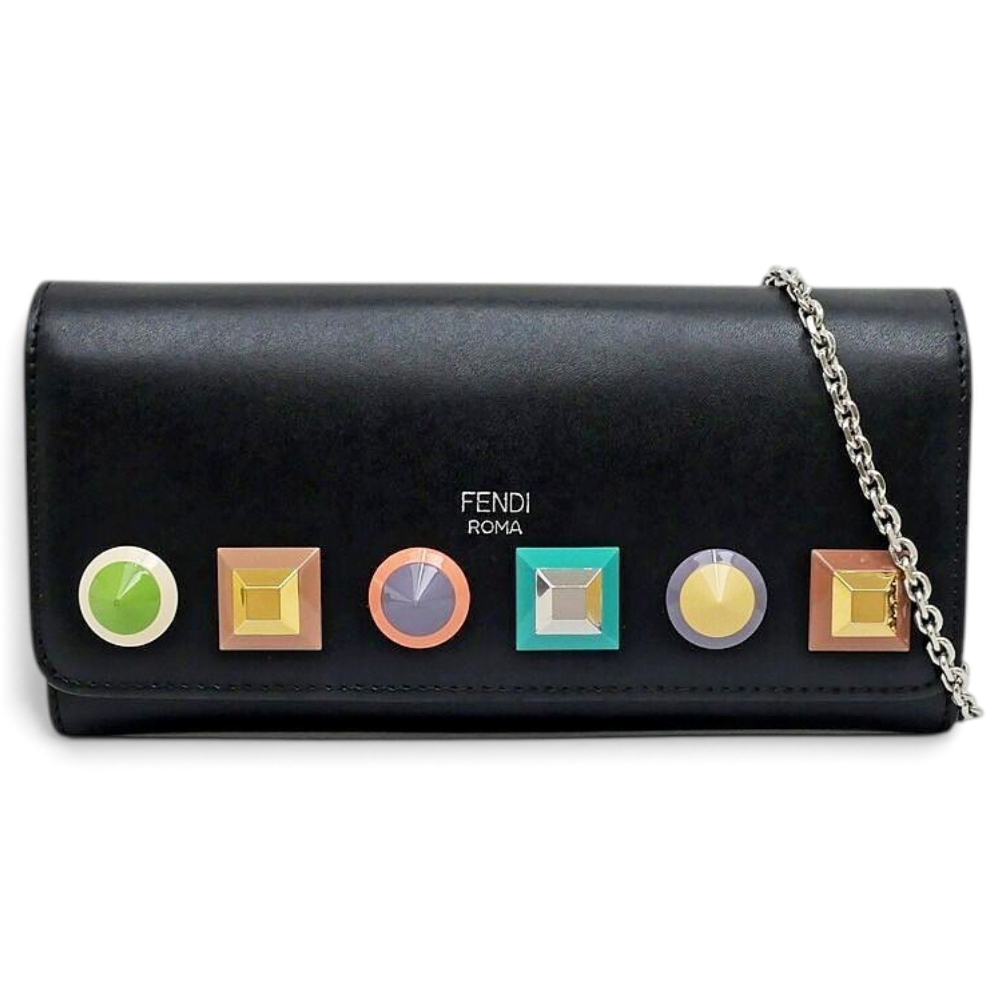 Pocket leather handbag