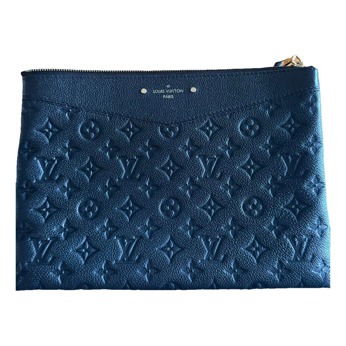 Leather clutch bag