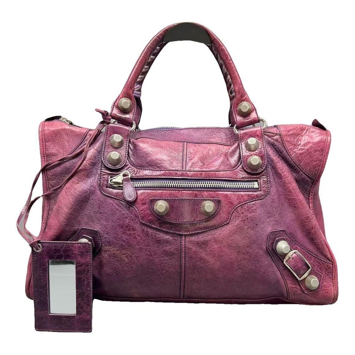 City leather handbag