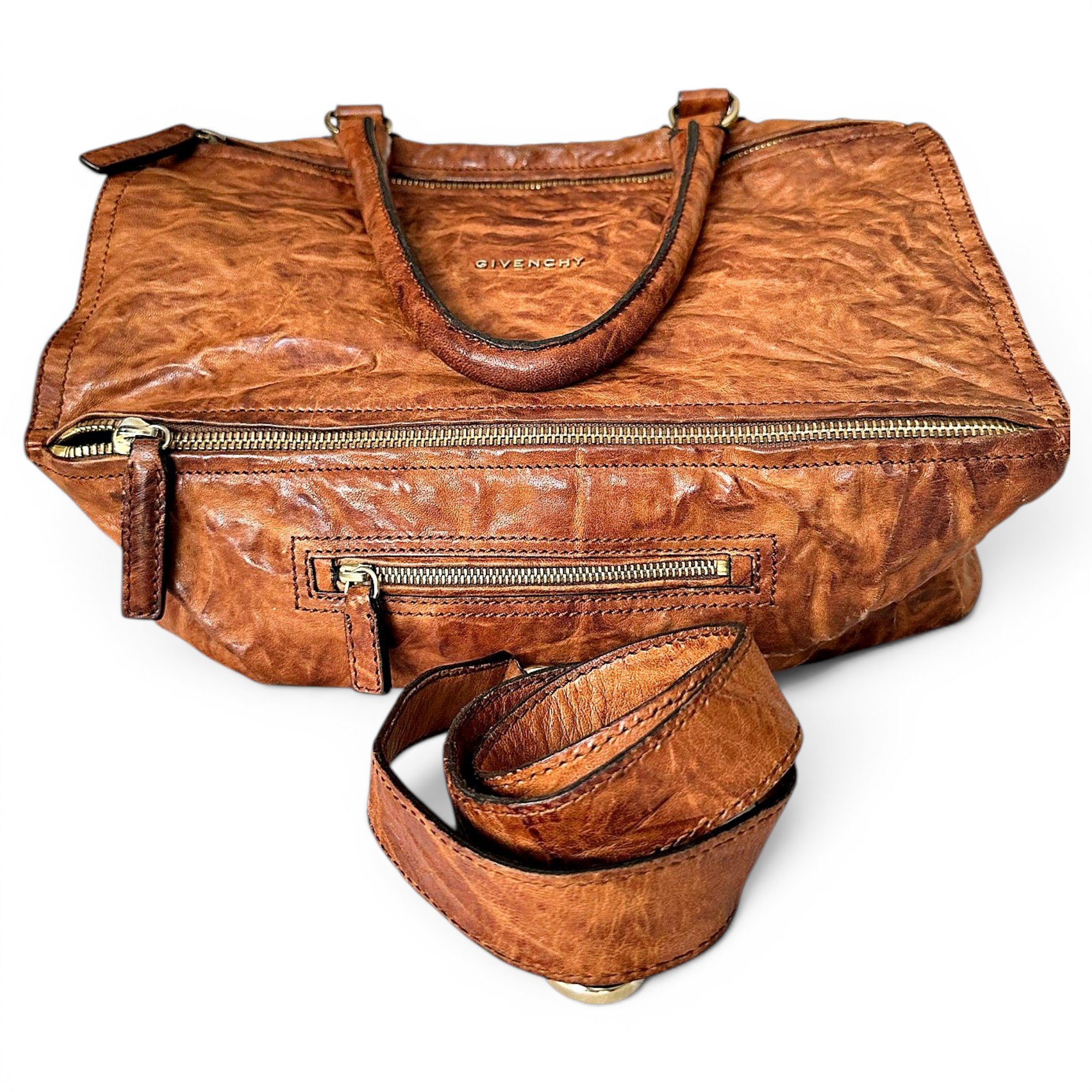 Pandora leather satchel