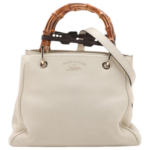 Bamboo Shopper leather tote