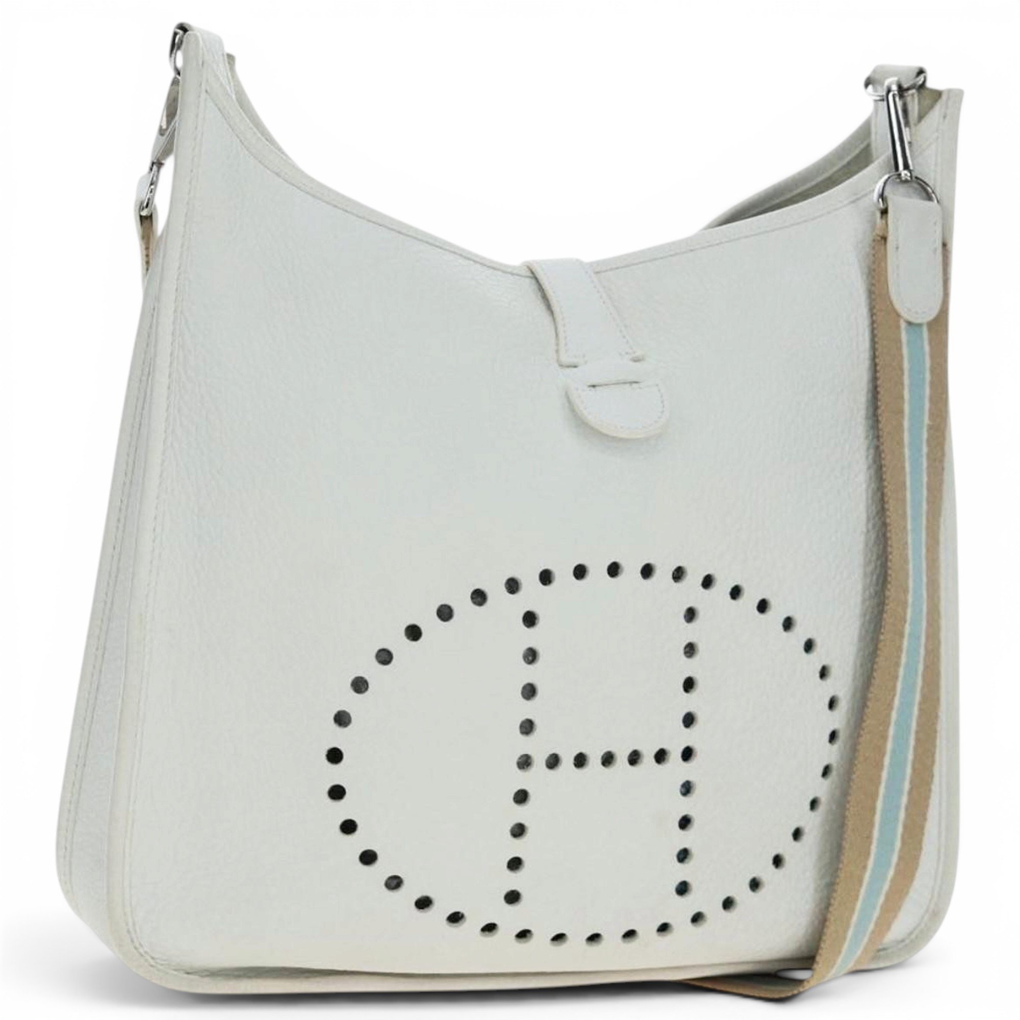 H leather handbag