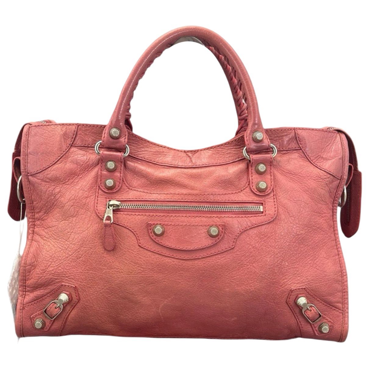 City leather handbag