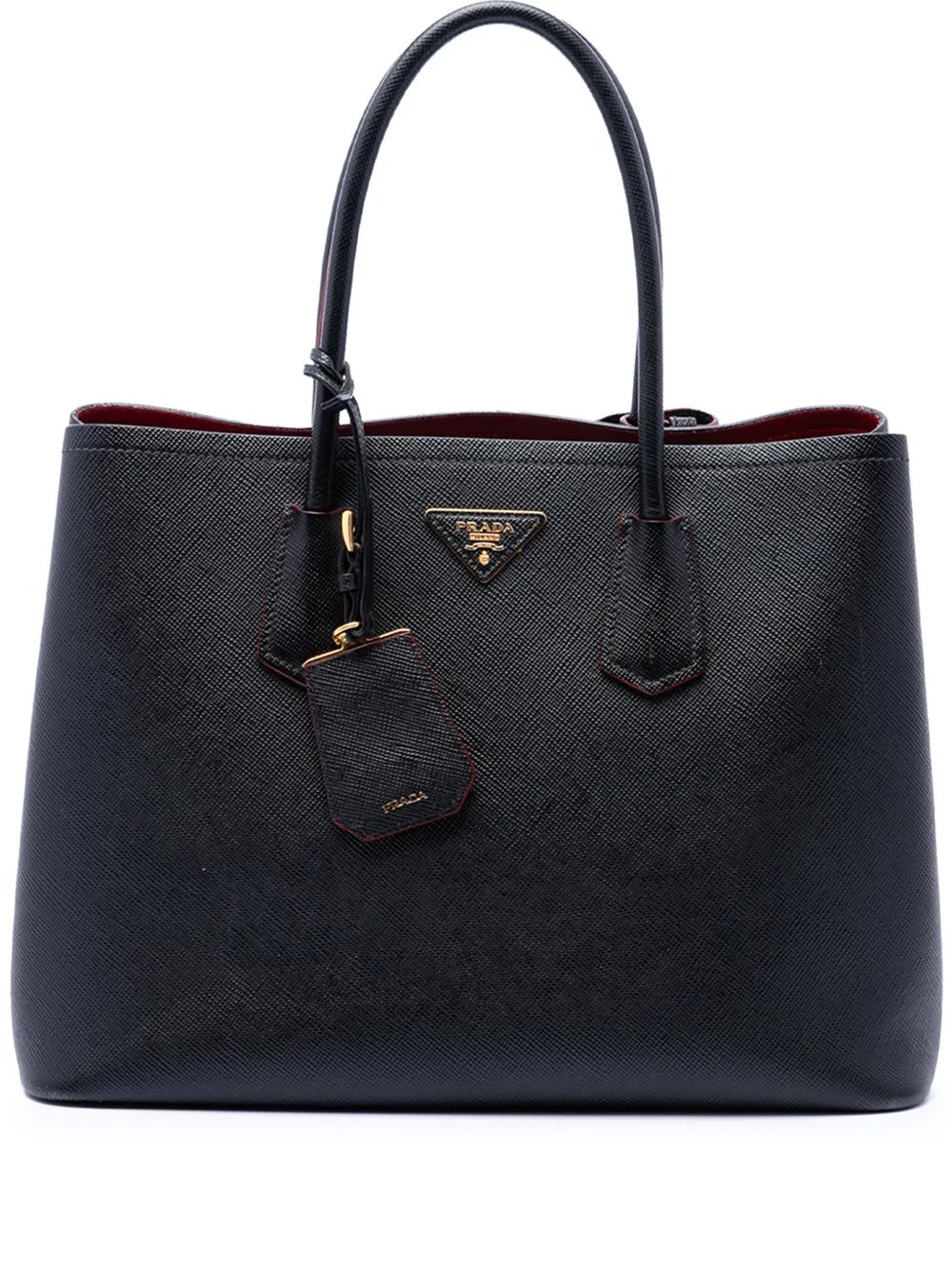 Prada 2021-2026 Medium Saffiano Cuir Double satchel