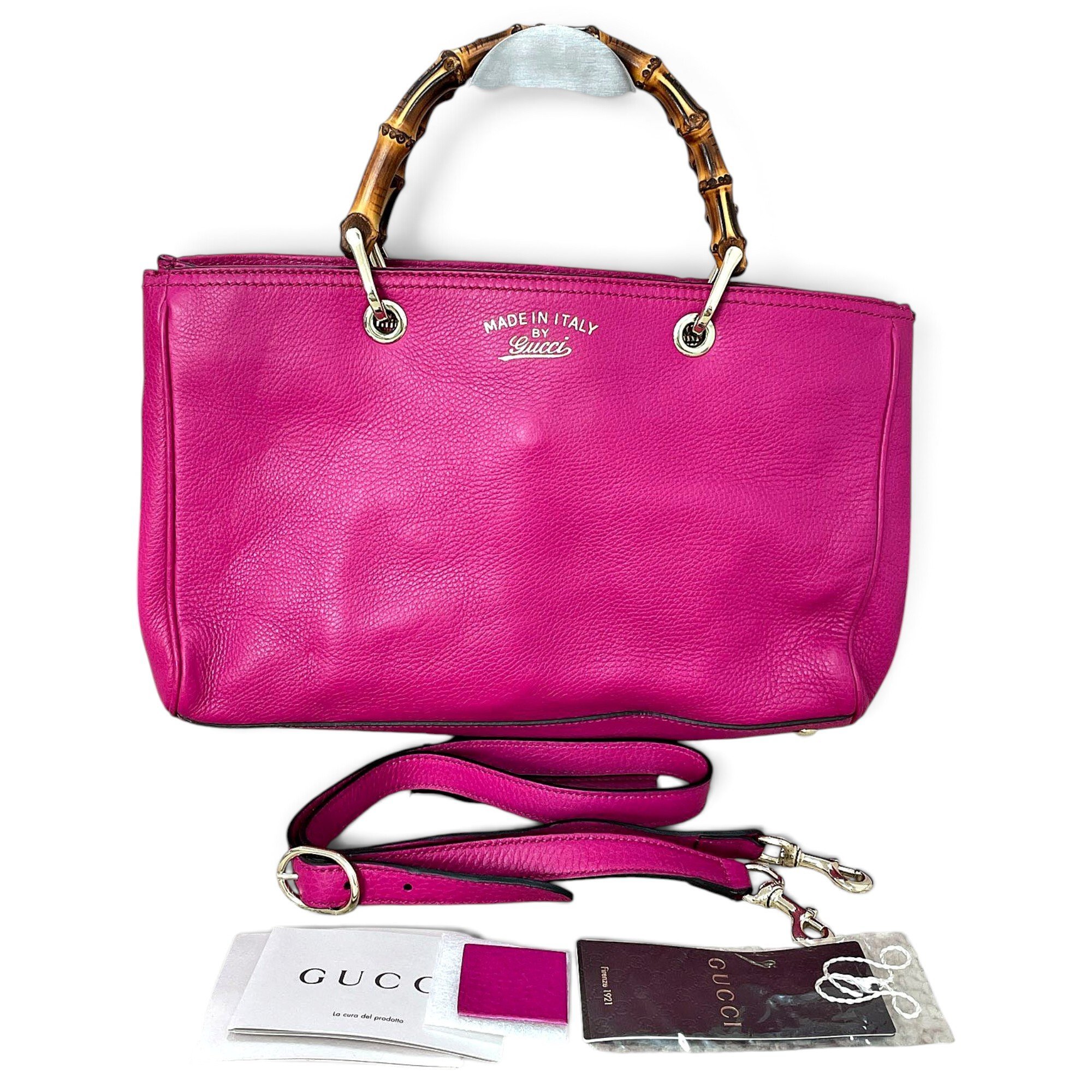 Bamboo leather handbag