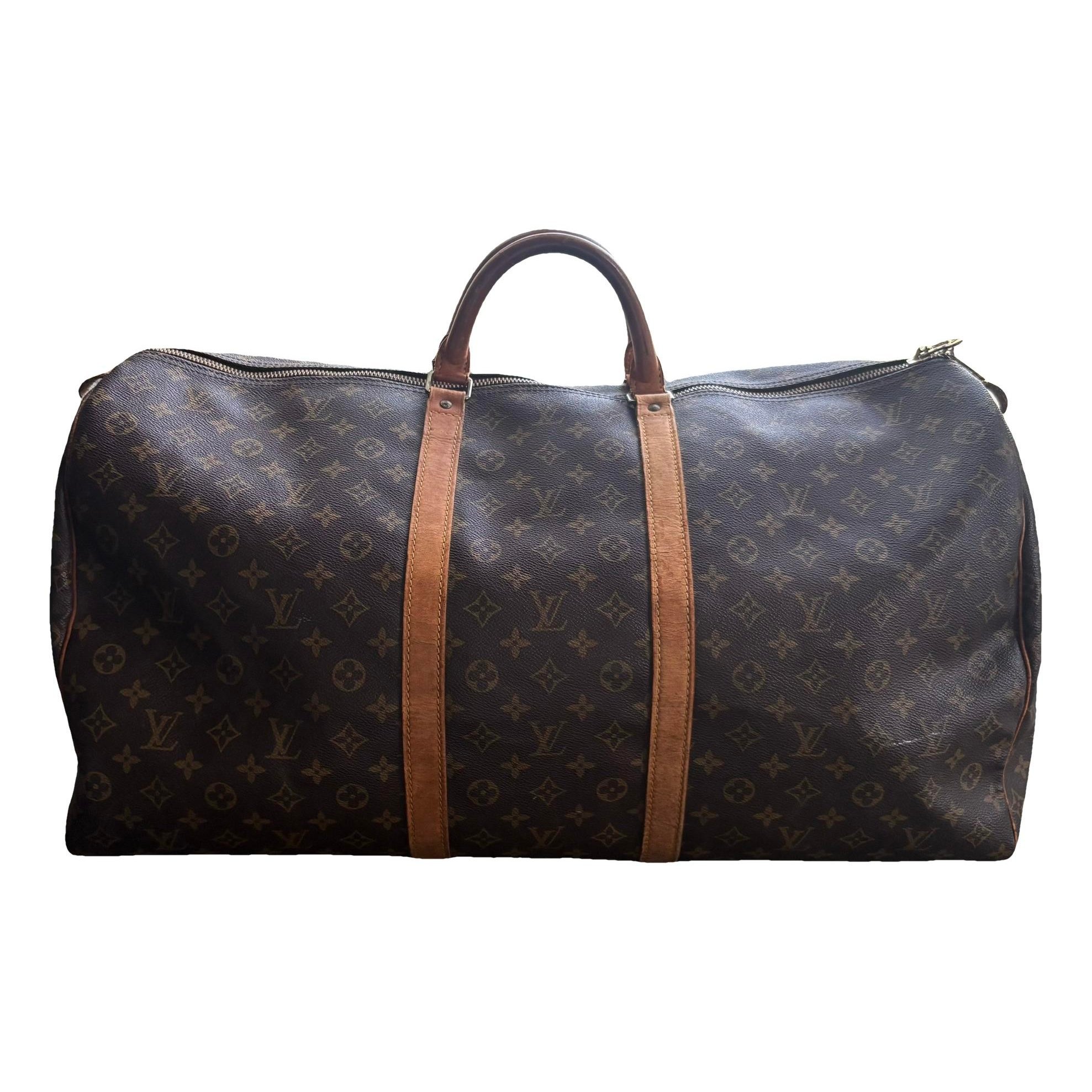 Keepall leather travel bag