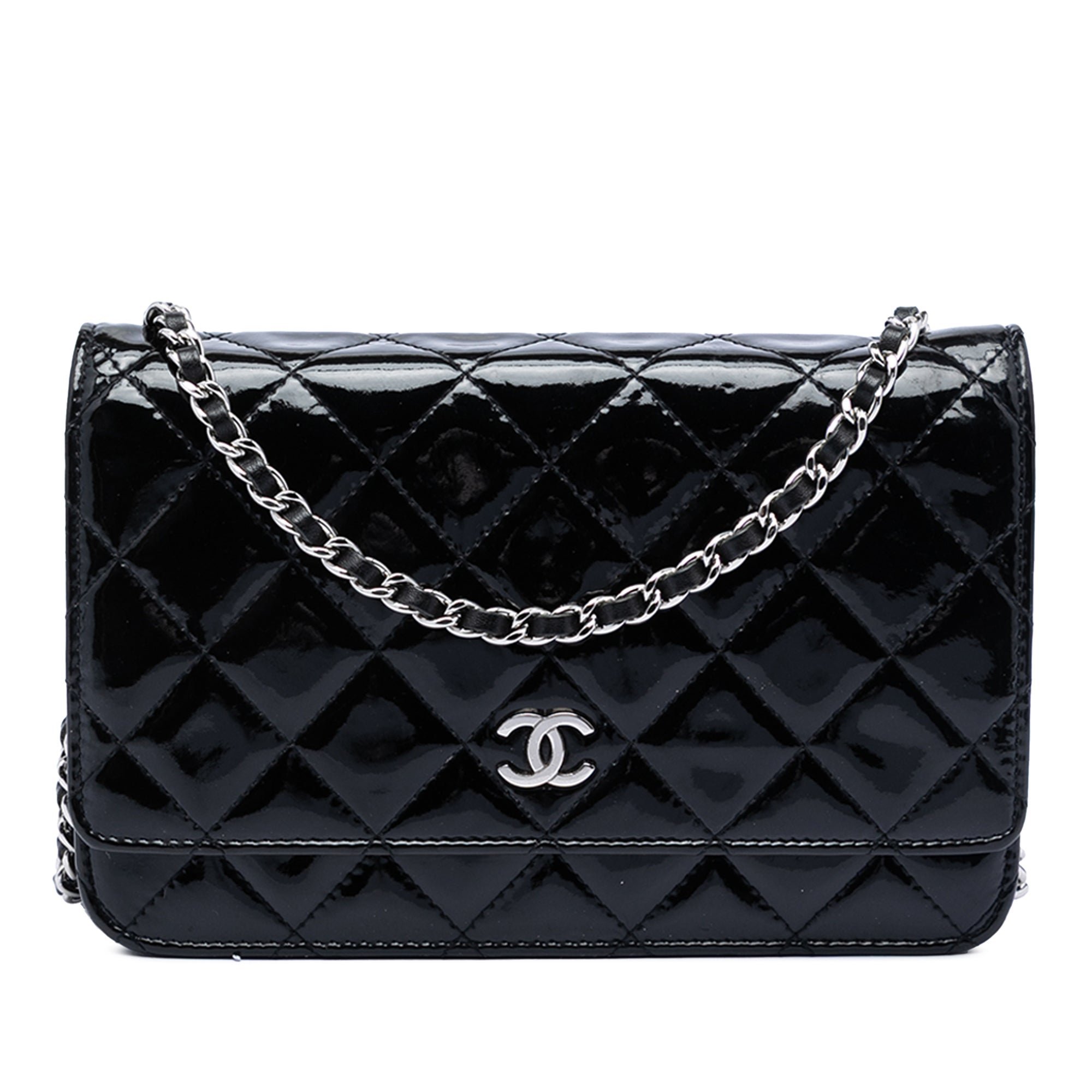 Patent leather handbag