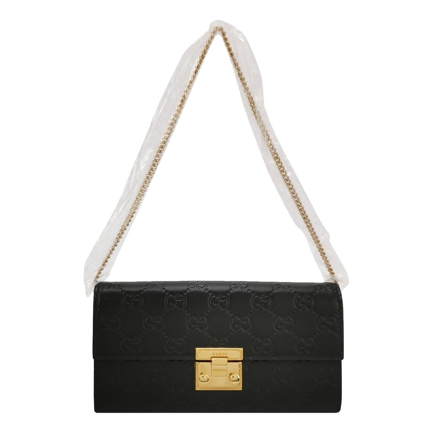 Padlock leather handbag