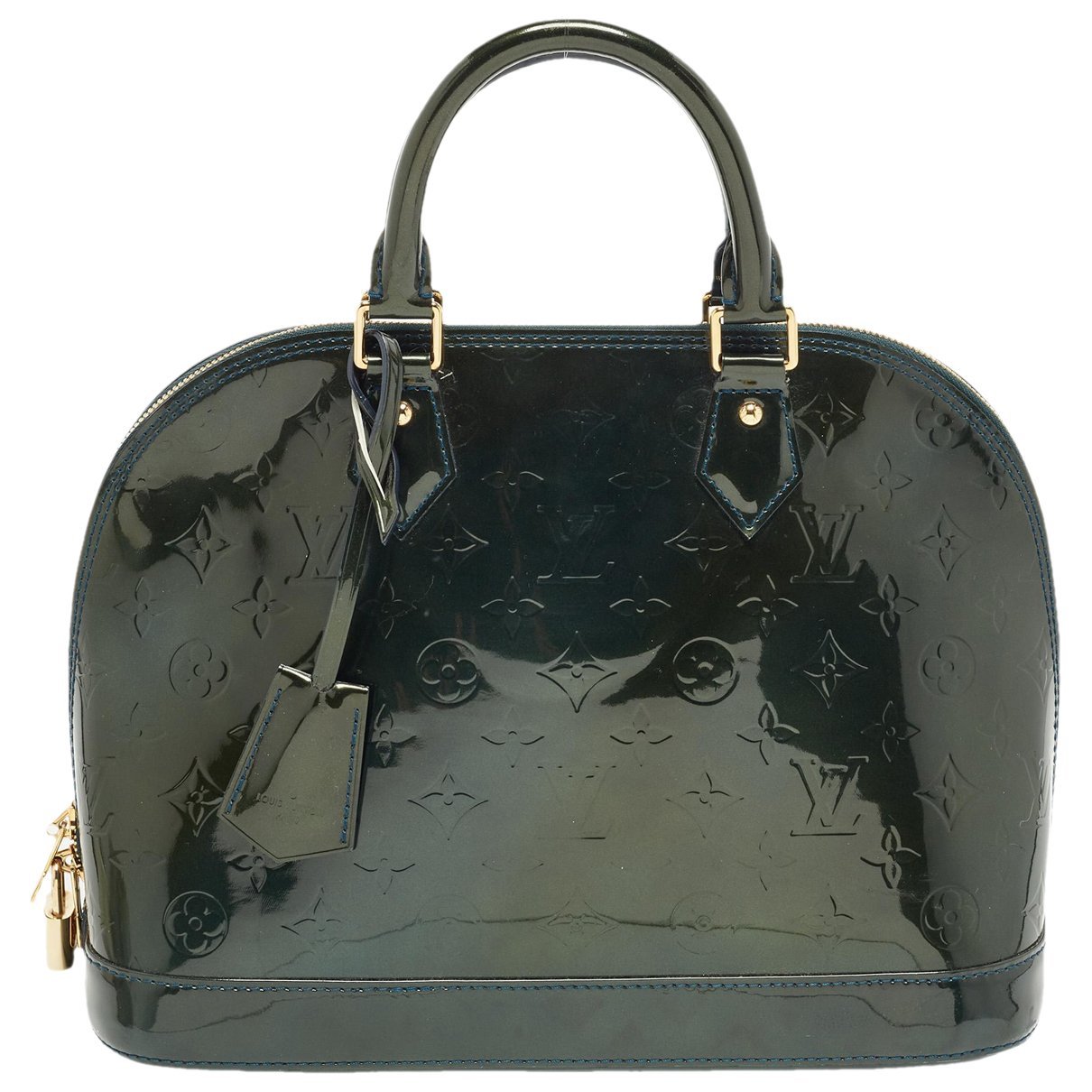 Patent leather satchel