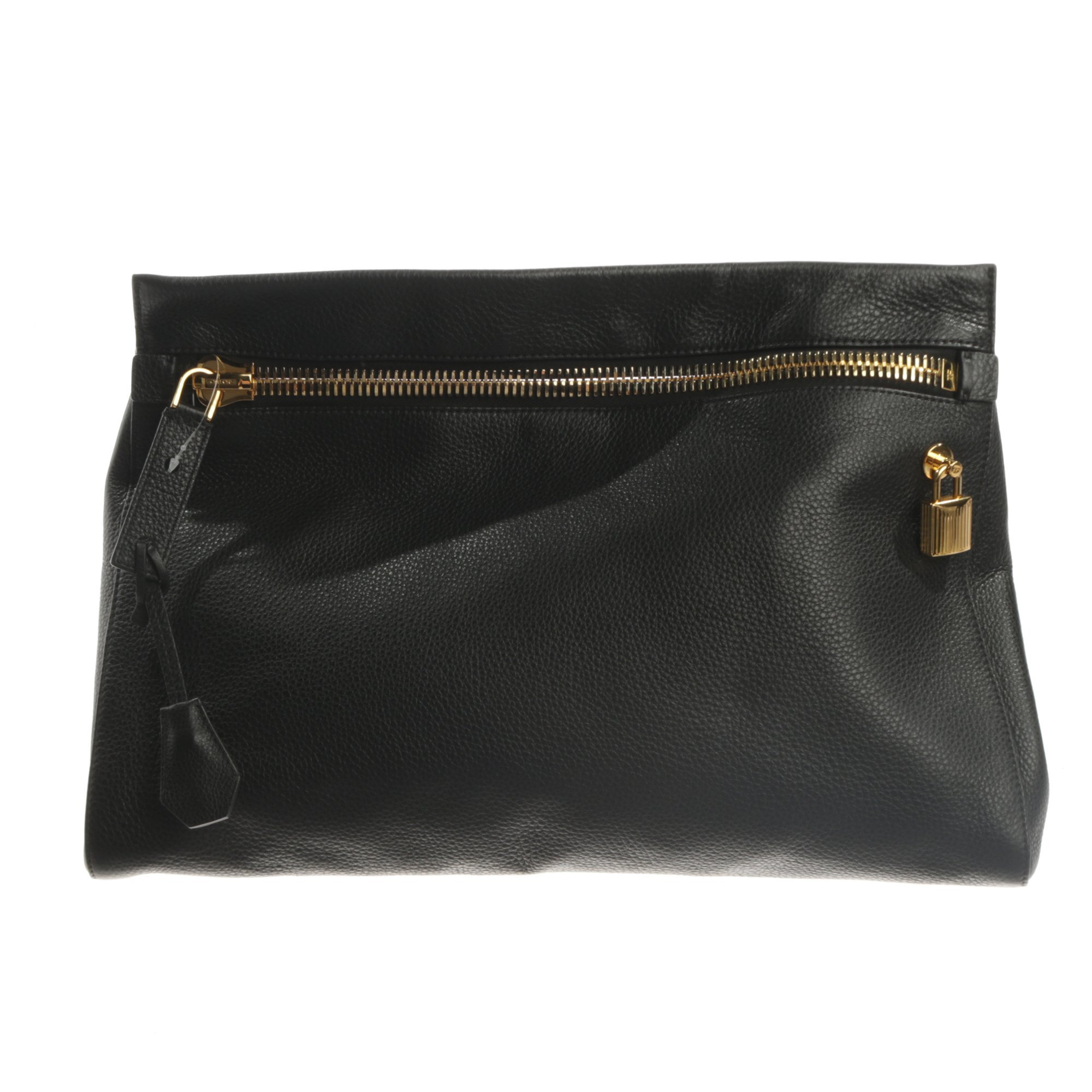 Leather clutch bag