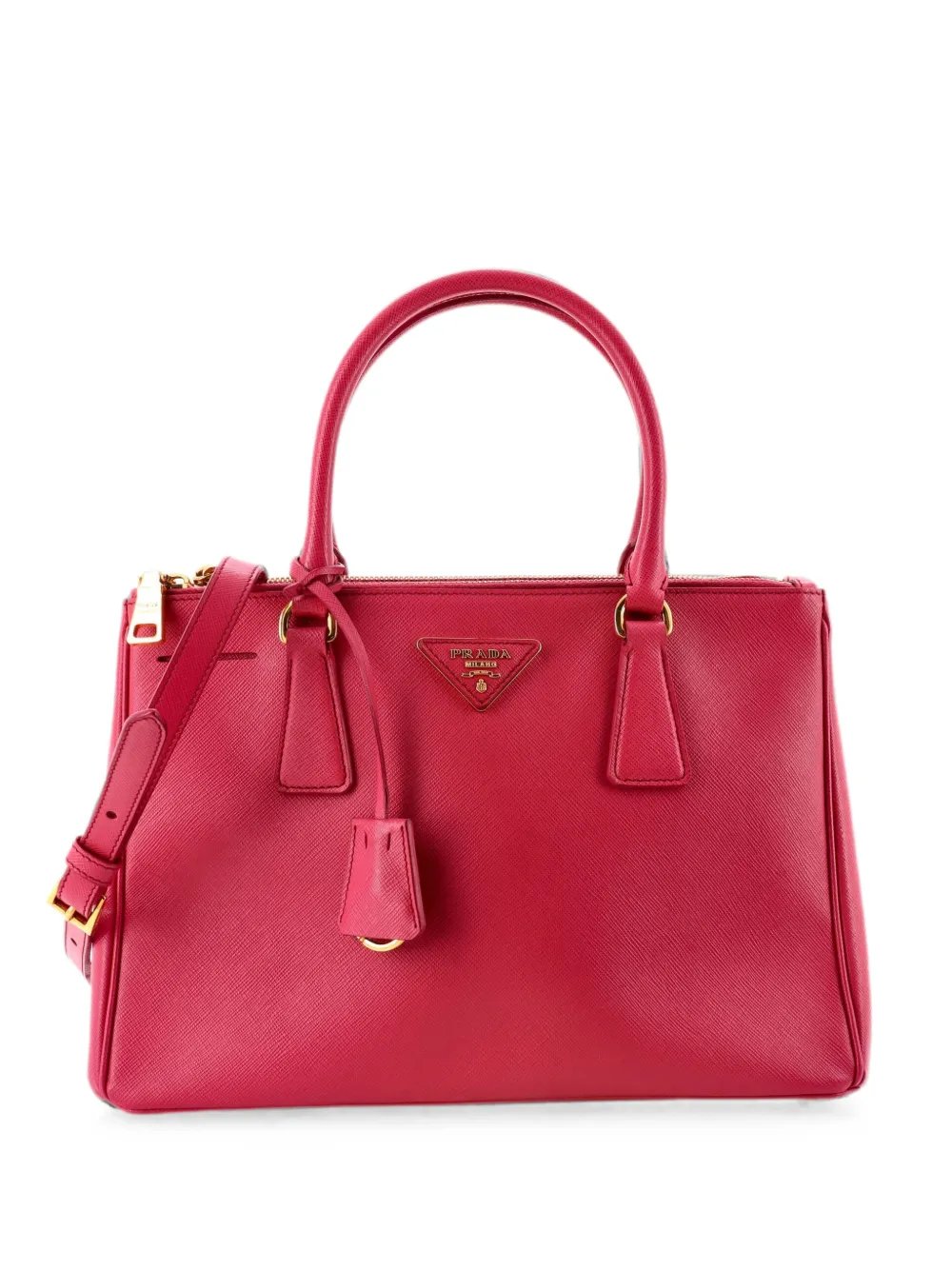 Double Zip Lux Saffiano Leather Small tote bag