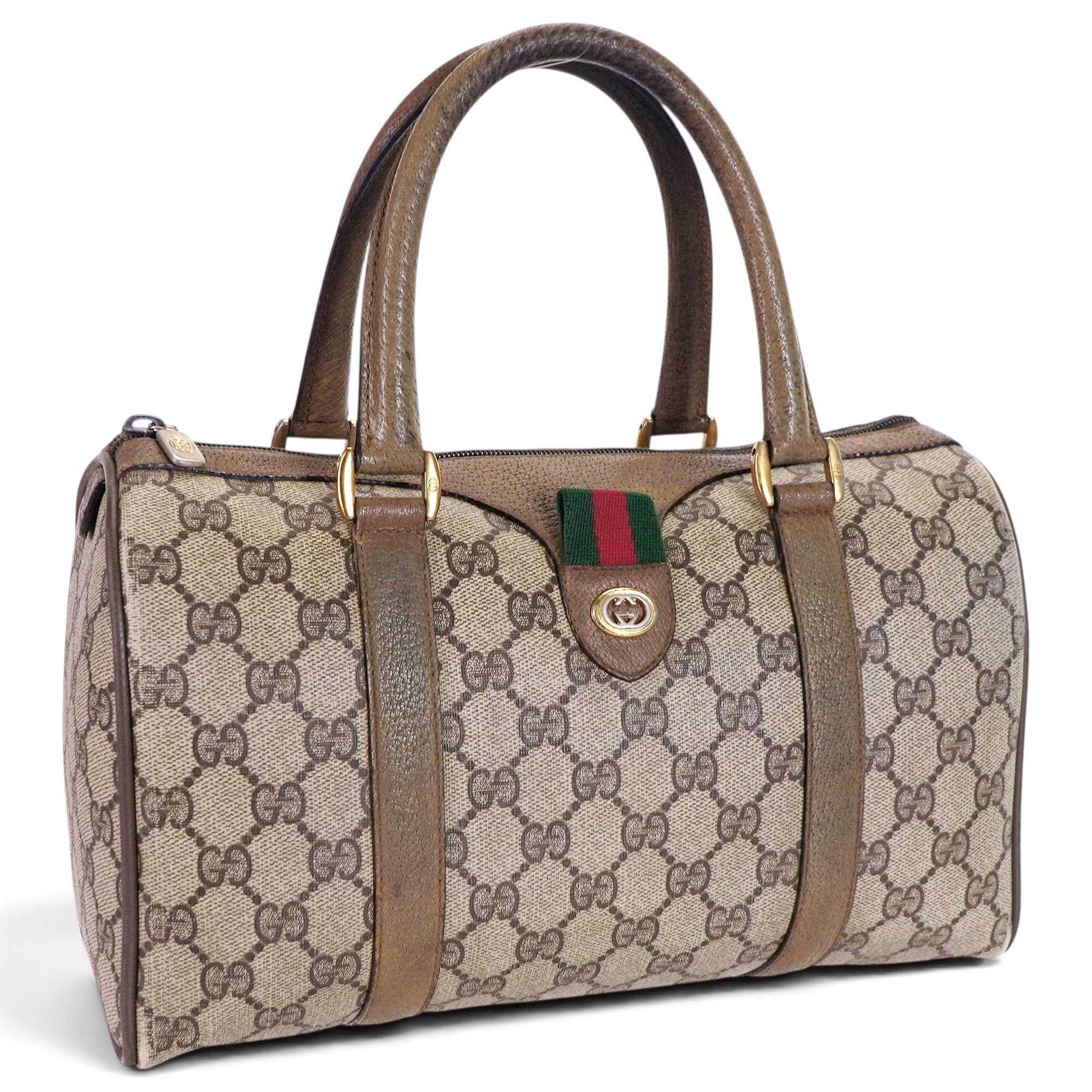 Ophidia Boston leather tote