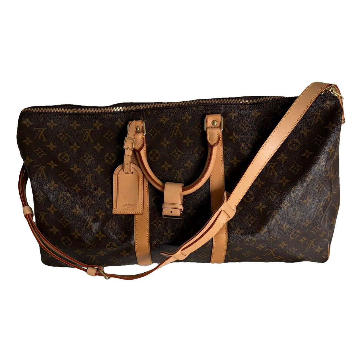 Keepall leather travel bag