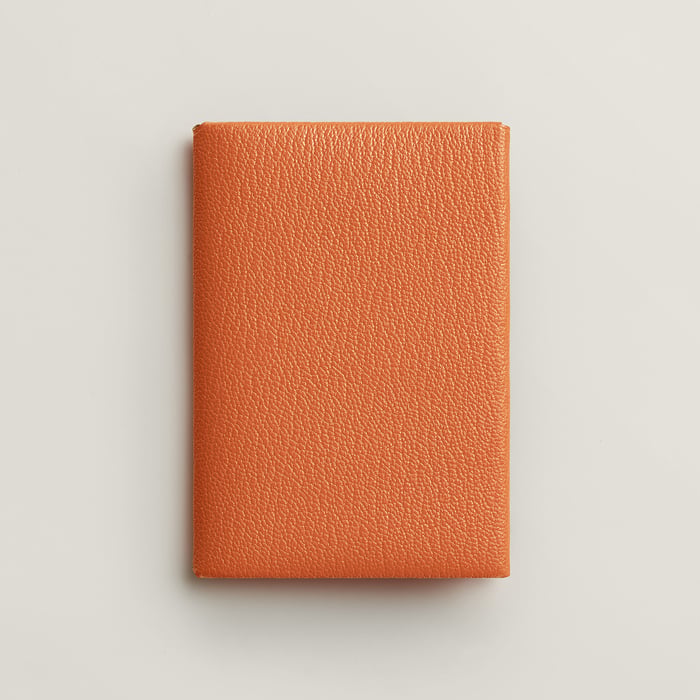 Orange Calvi Duo Compact Card Holder