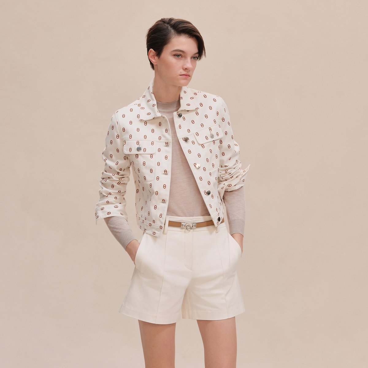 Marron Fauve "Chaine D'Ancre" Denim Jacket