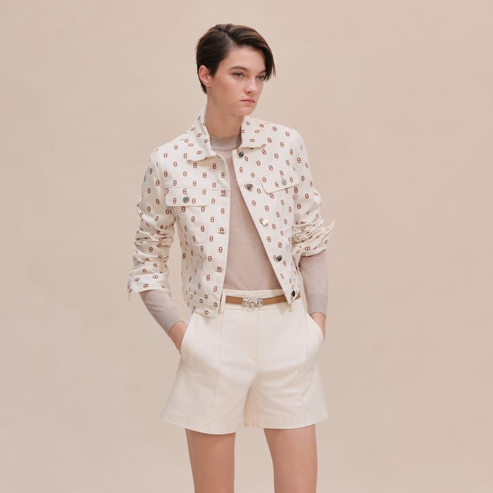 Marron Fauve "Chaine d'Ancre" Denim Jacket